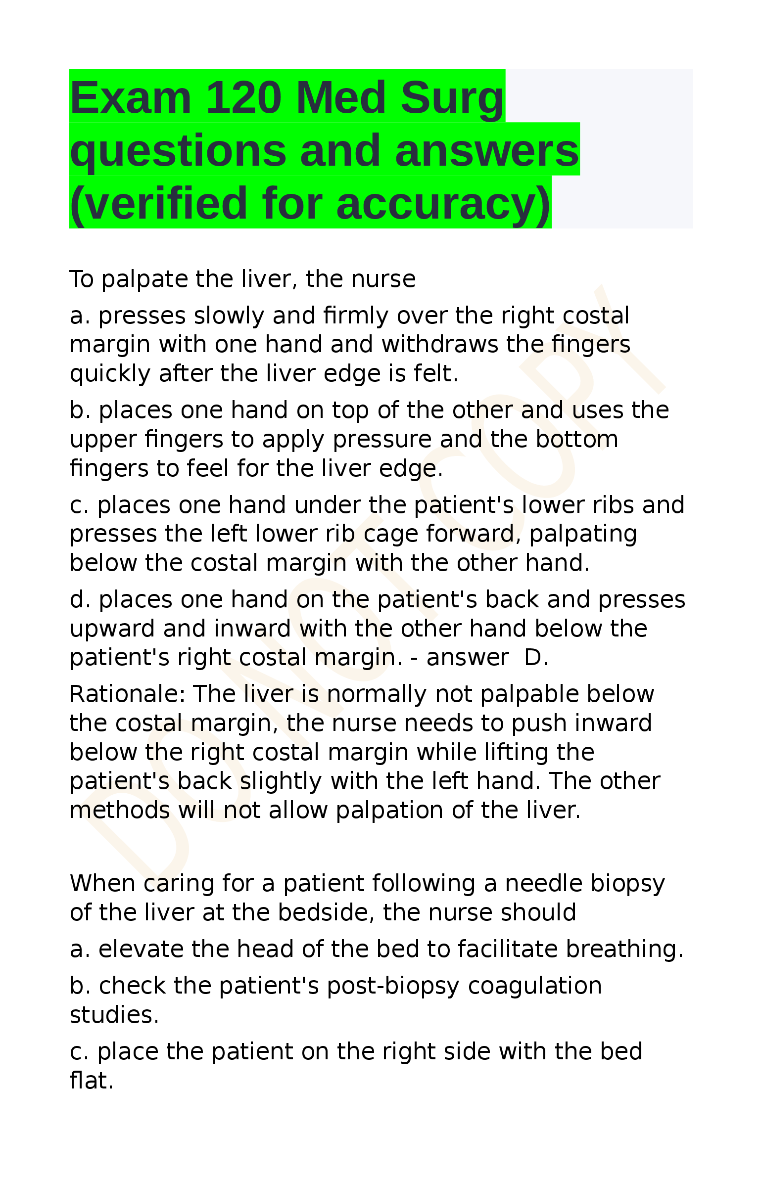Med Surg Nursing Test Bank 12th Ed Lewis NCLEX Prep