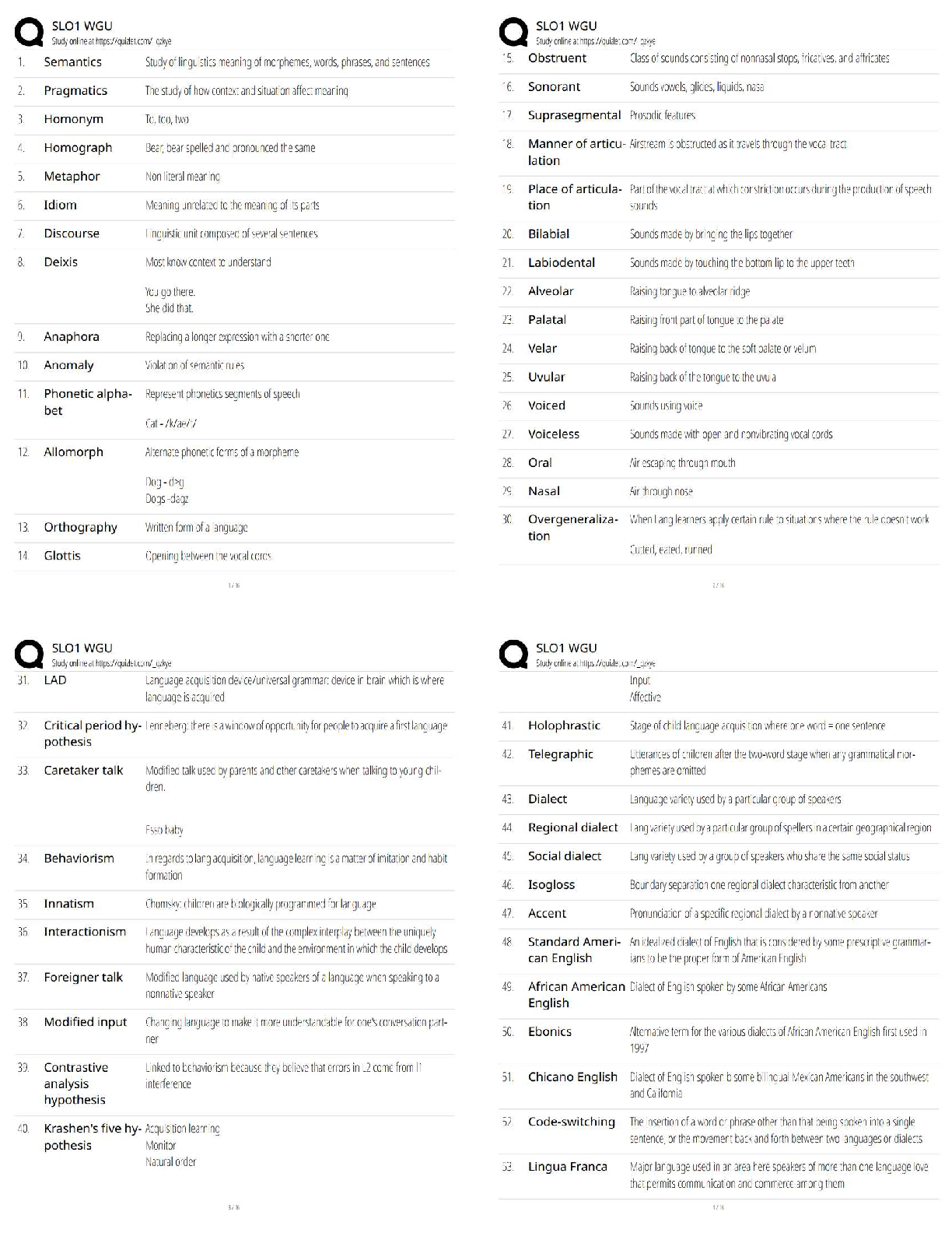 WGU SLO1 Linguistics Study Guide 2025-2026 IMG-1