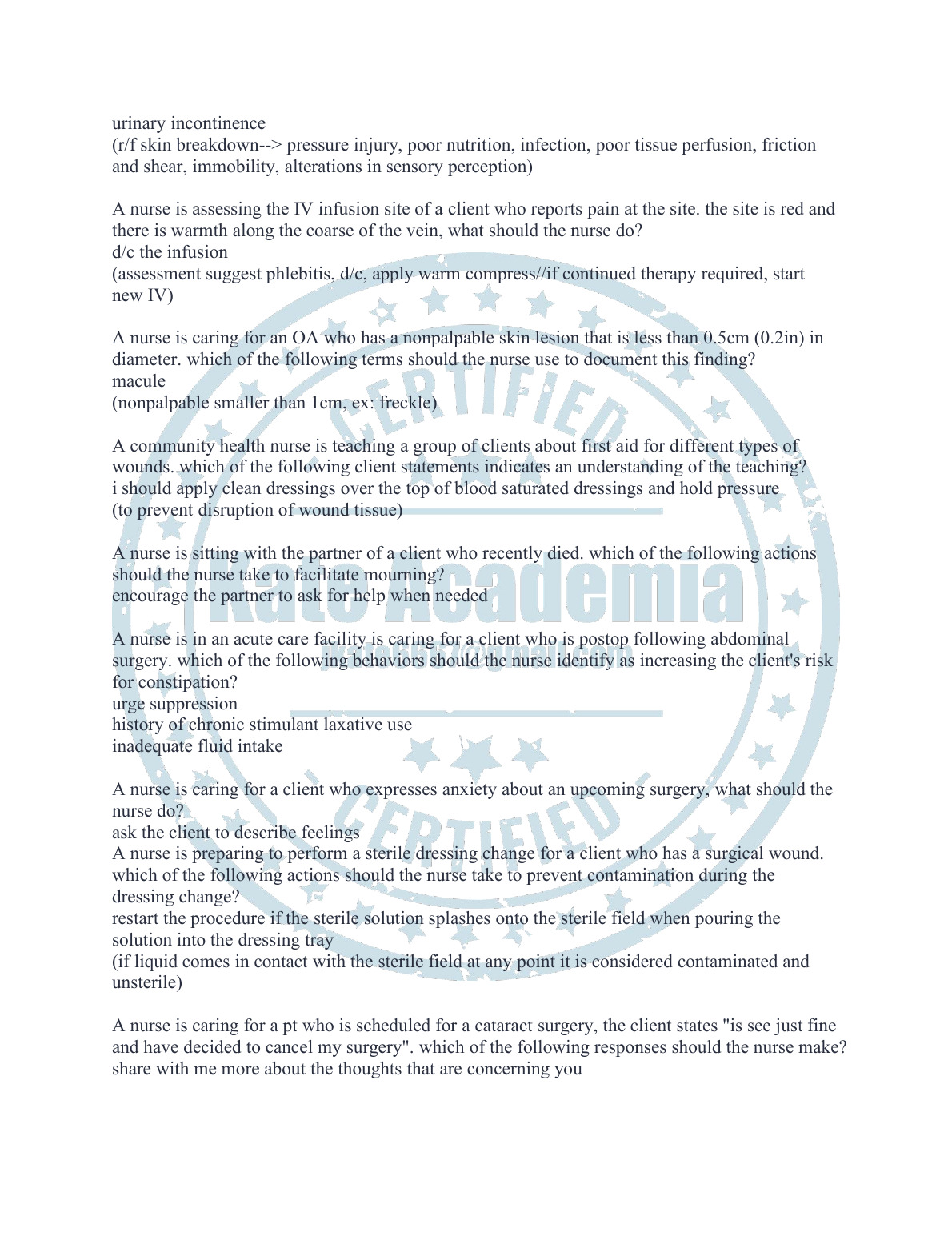 ATI Capstone Fundamental Exam Questions 2026/27 Edition