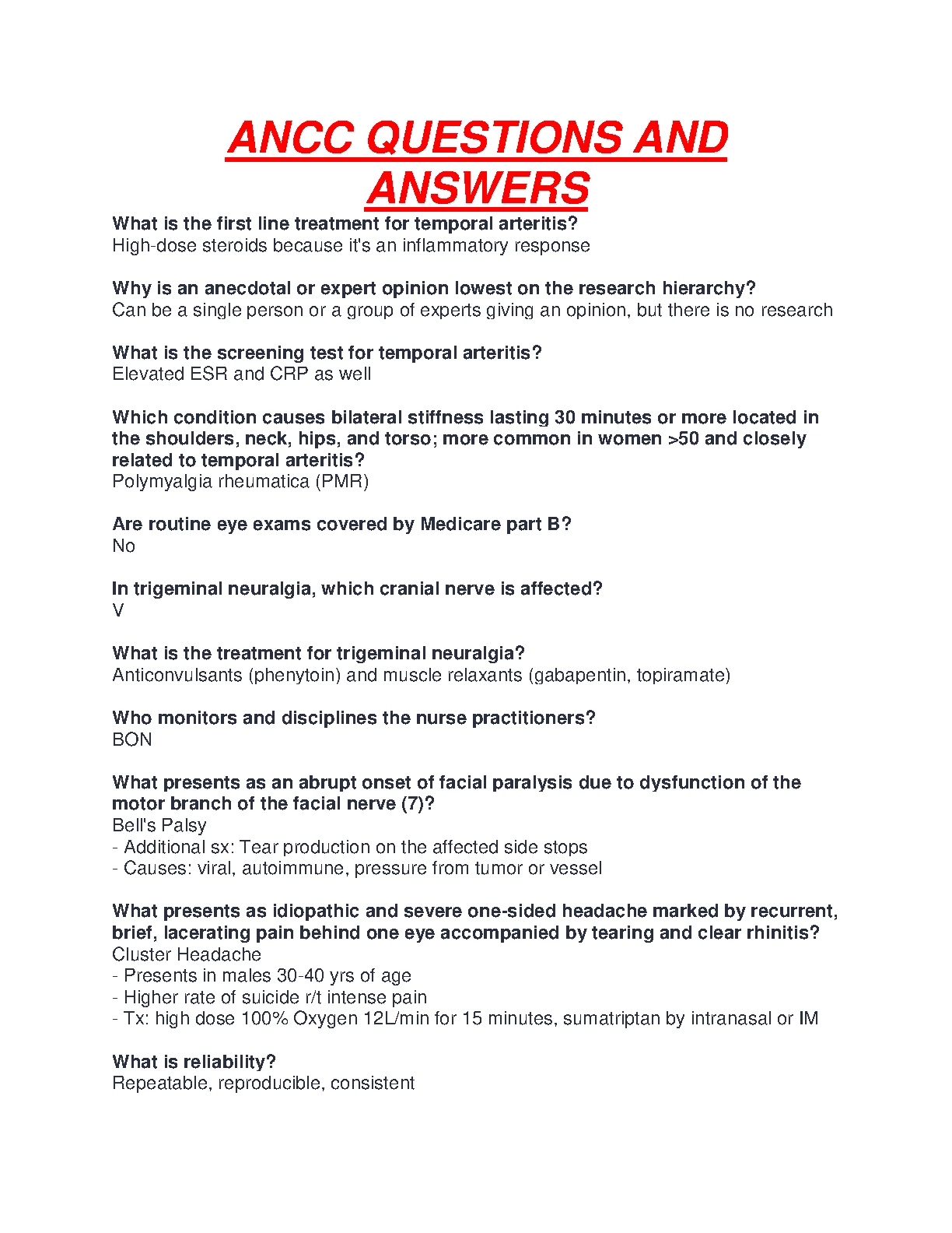 ANCC NP Exam Q&A 2026 | Clinical Questions & Answers IMG-1