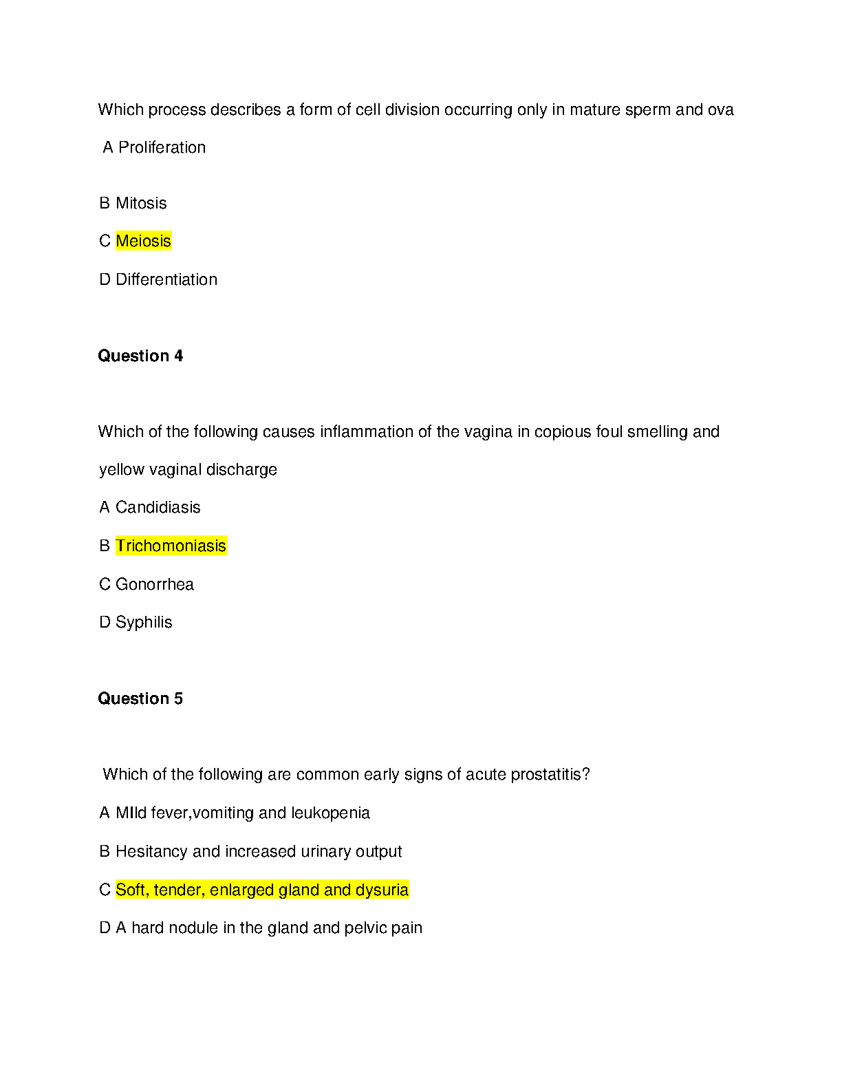Porth Patho NUR 2063 Module 11 Test Bank Answers 2027