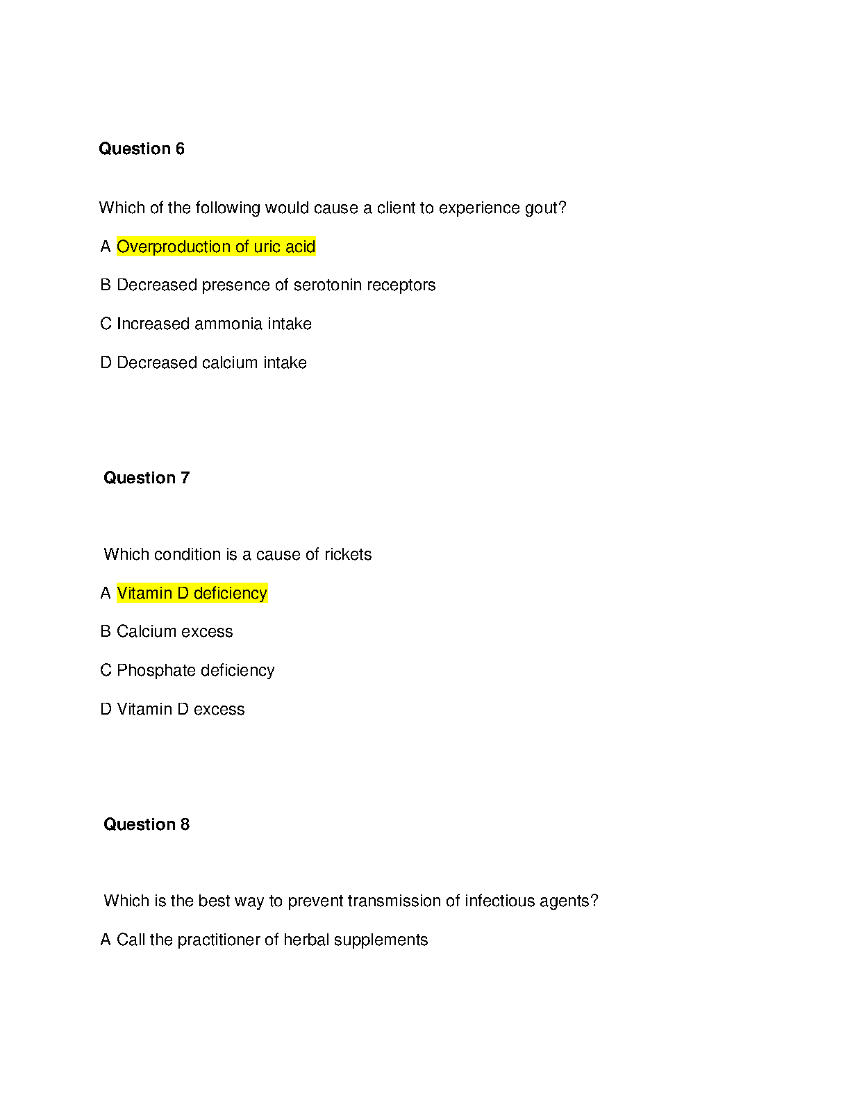 Porth Patho NUR 2063 Module 11 Test Bank Answers 2027 IMG-3