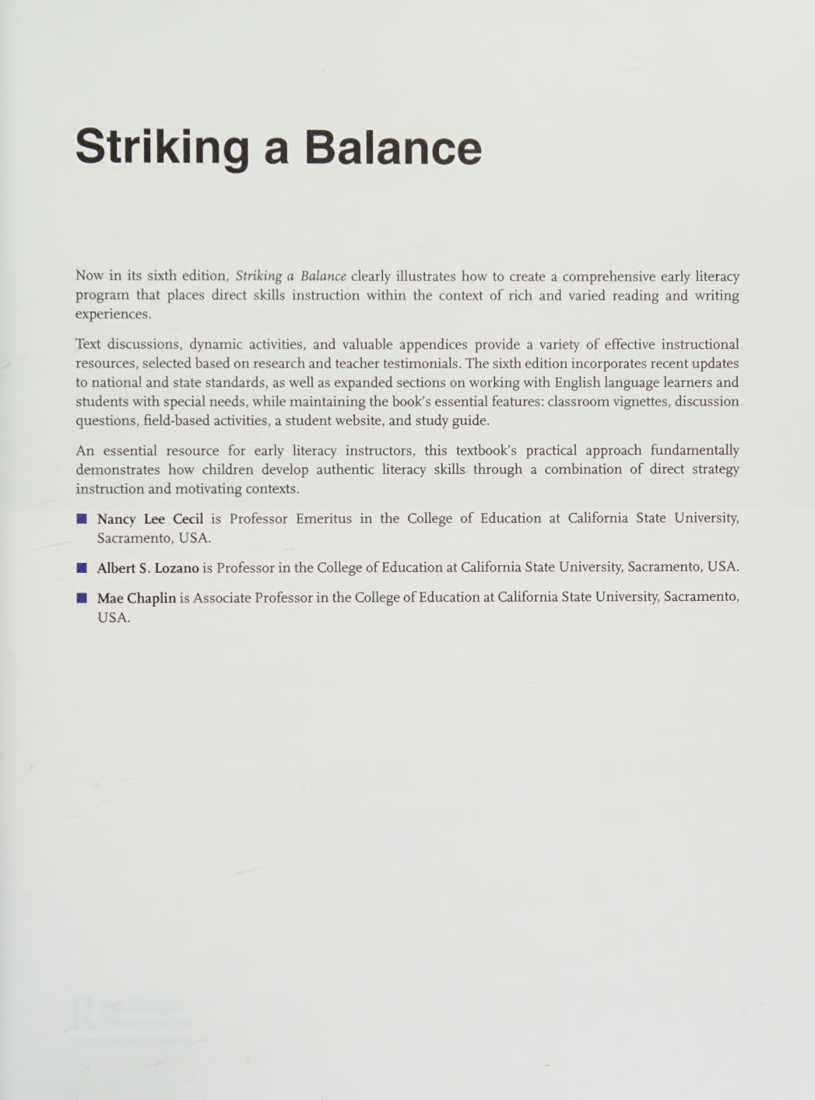 Striking a Balance, 6th Edition by Cecil IMG-3