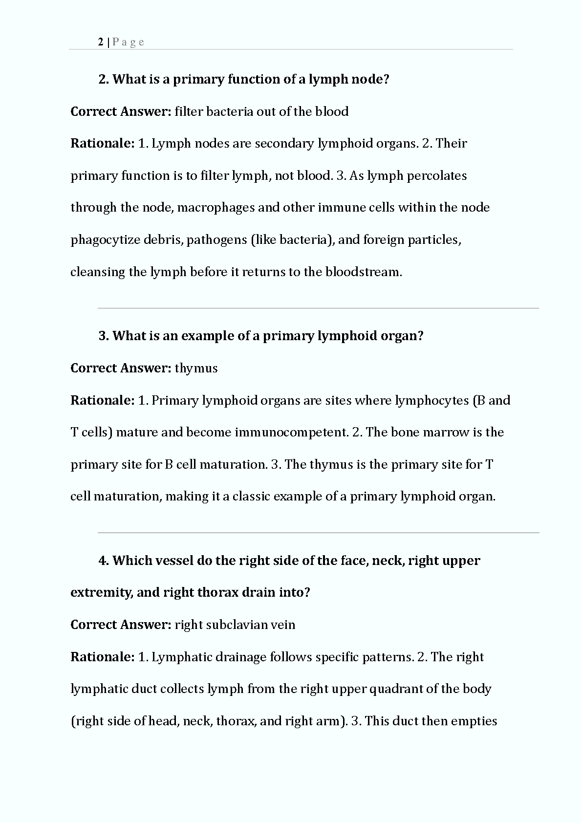 WGU D313 A&P 2 Lymphatic Test Bank 2025 Questions Answers