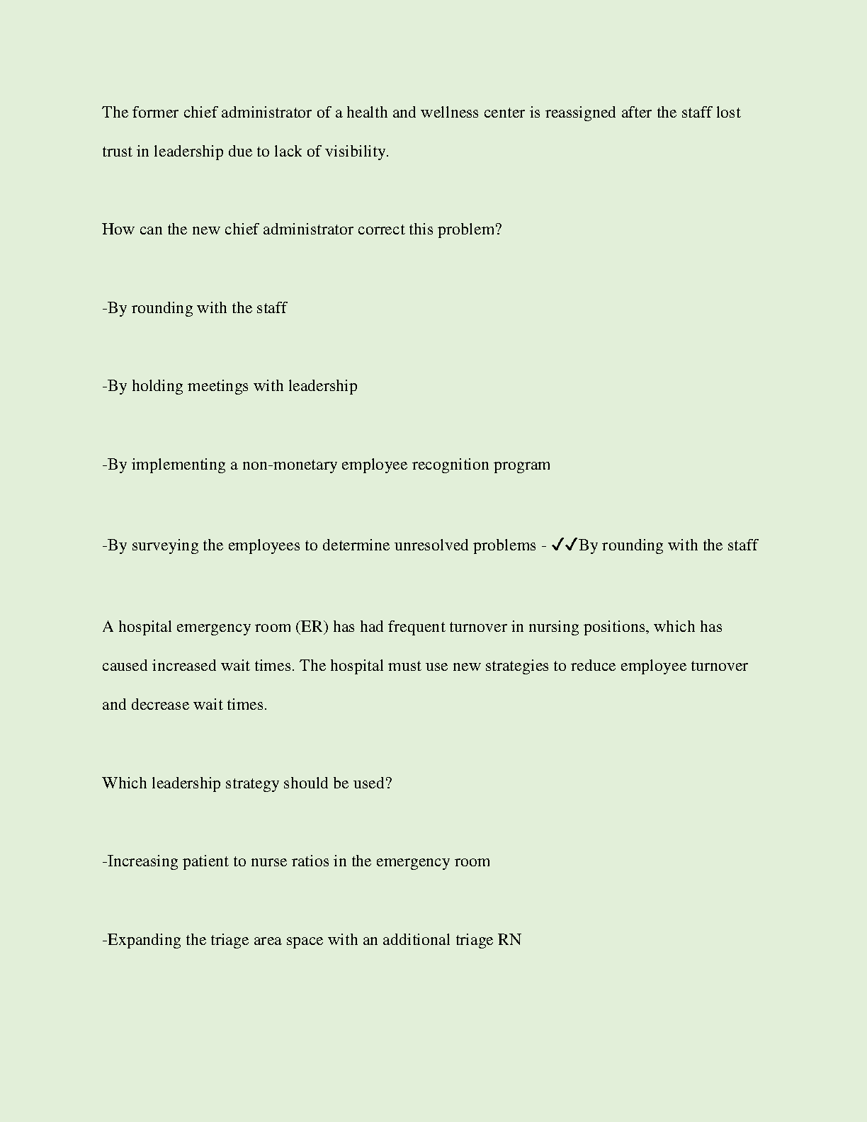 WGU C429 Healthcare Ops Mgmt Study Guide 2025