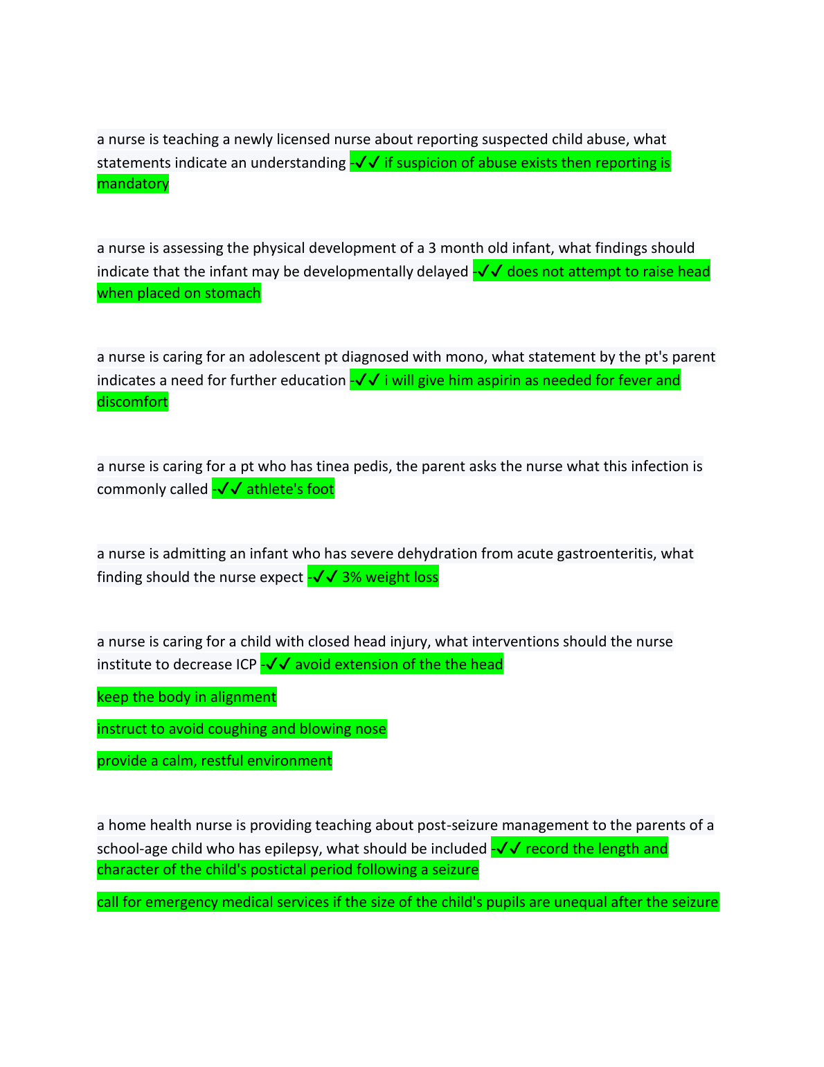 ATI Capstone Pediatrics Practice Questions 2026/27 Guide IMG-1
