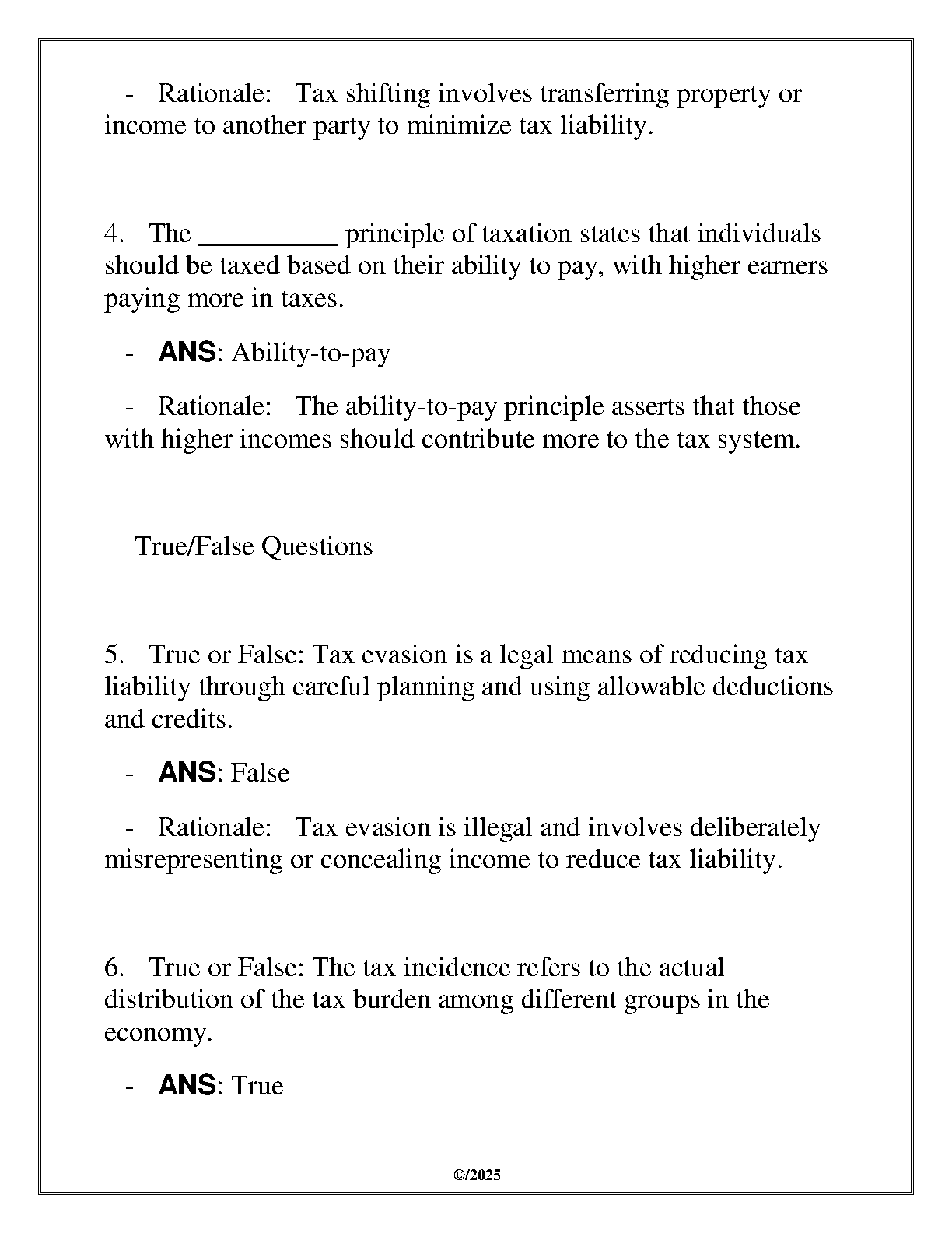 WGU C239 ACCT 6100 Advanced Tax Concepts Practice Exam 2025 IMG-3