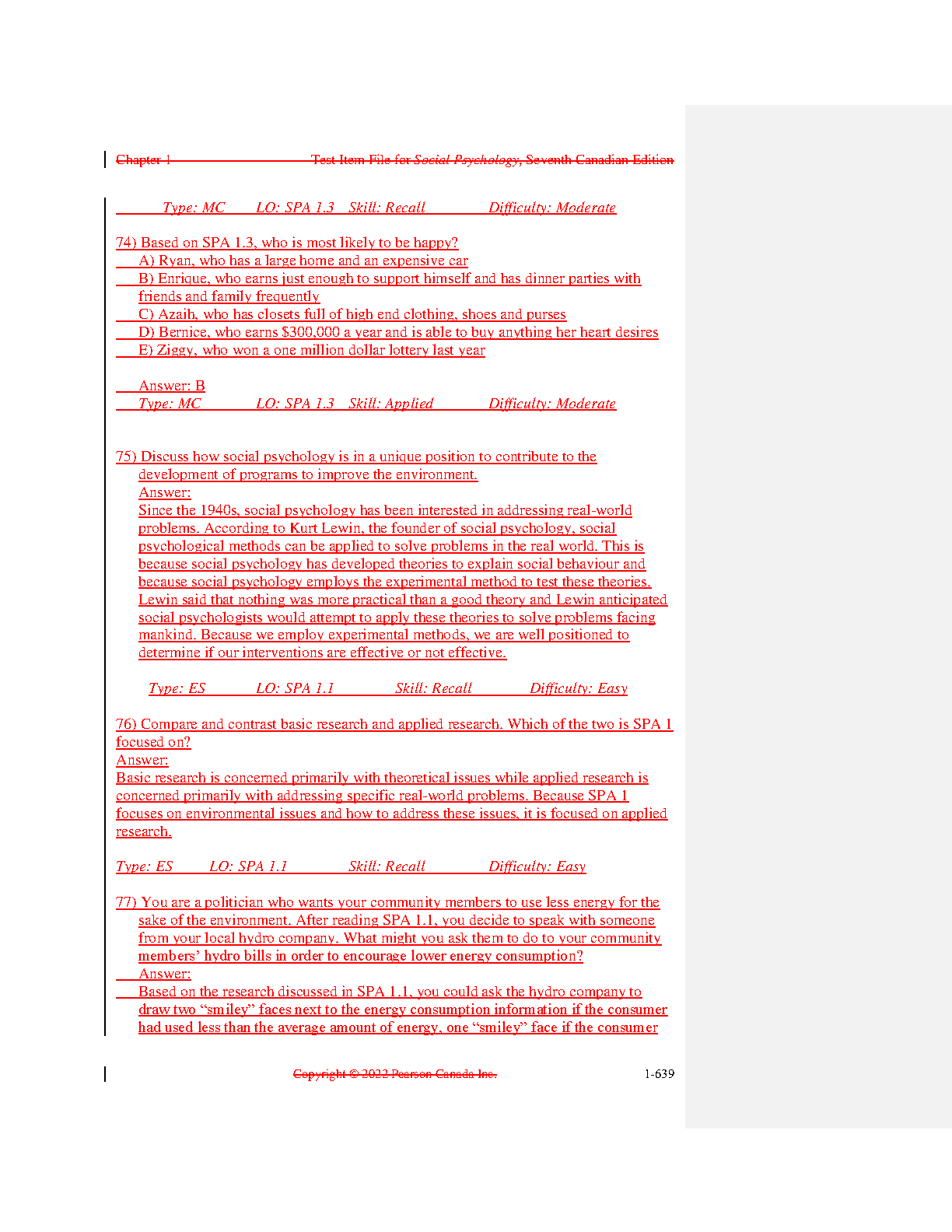 Social Psychology Canadian Edition 7th Edition Test Bank IMG-1