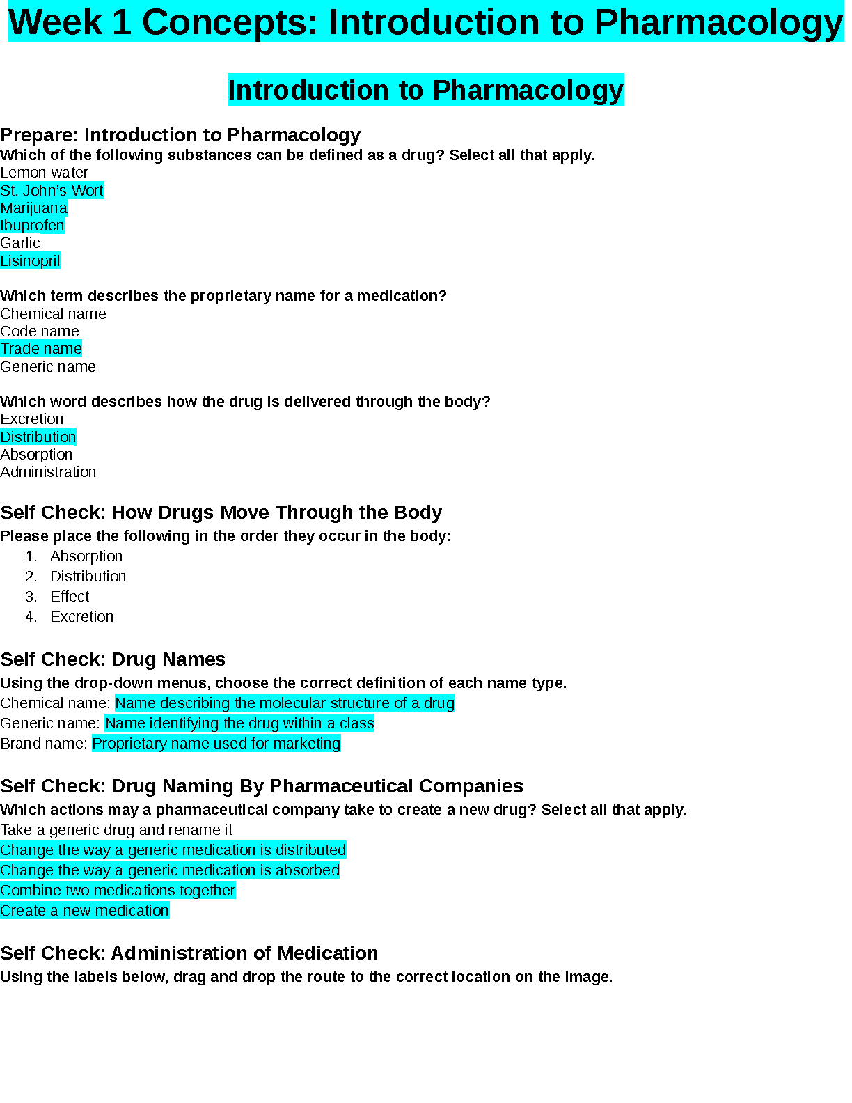Introduction to Pharmacology 13th Edition TEST BANK