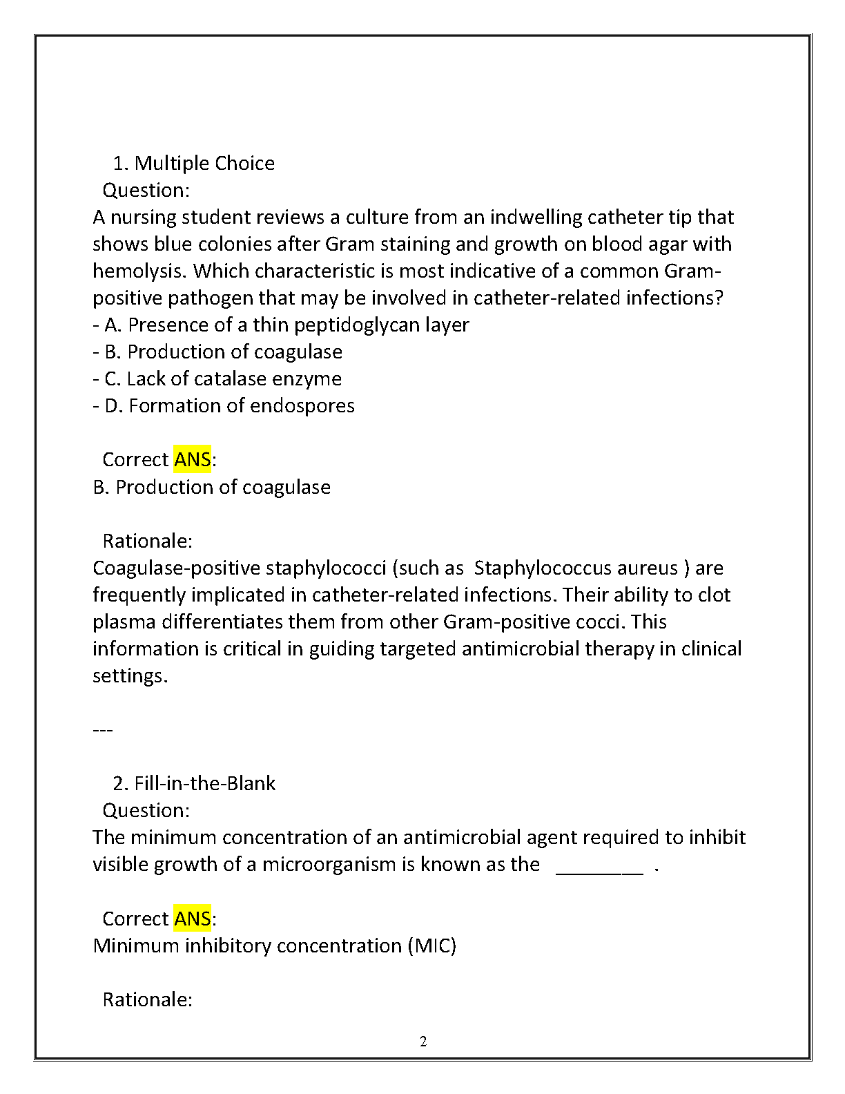 D311 NURS 1010 Microbiology Test Bank WGU 2025 Solutions