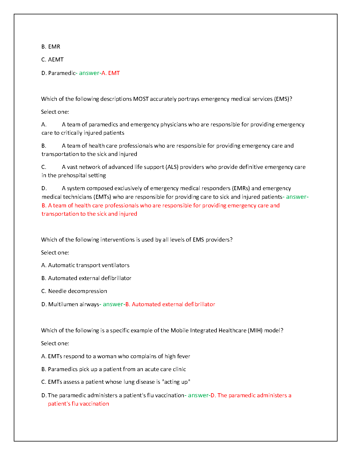 West Coast EMT Block 5 Exam 2026 Practice Test 200 Qs IMG-3