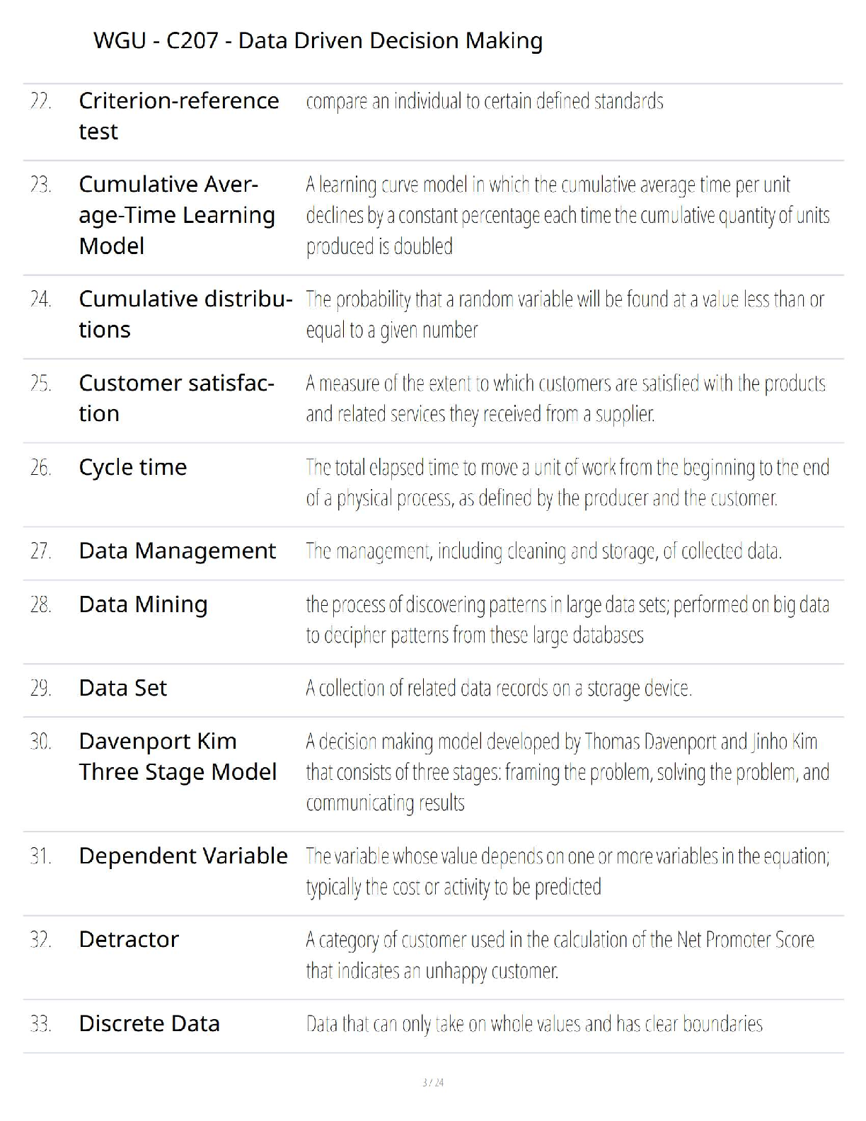WGU C207 Data Driven Decision Making Study Guide 2025 IMG-3