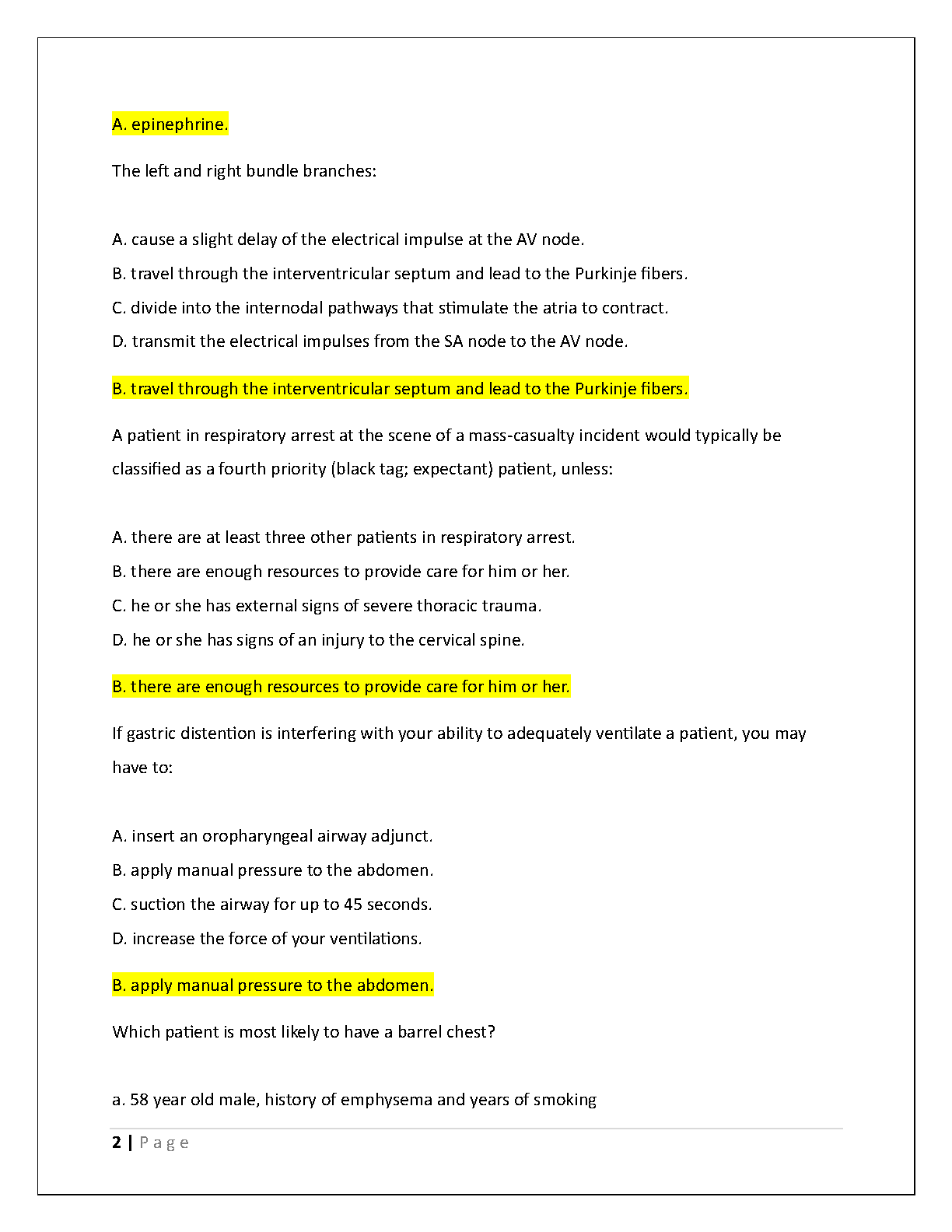 EMT-B AAOS 12th Ed Exam Prep 2026/27 Questions & Answers