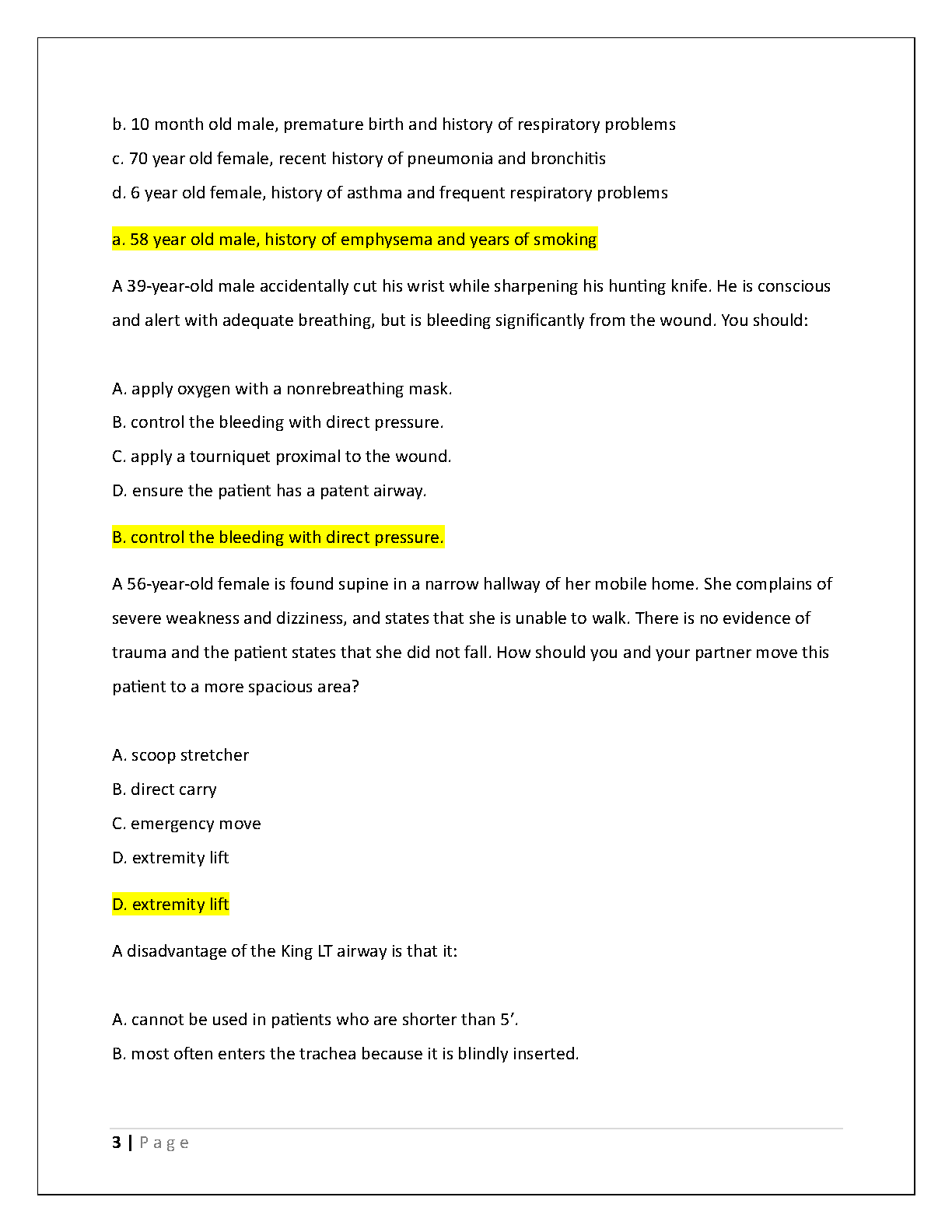 EMT-B AAOS 12th Ed Exam Prep 2026/27 Questions & Answers IMG-3