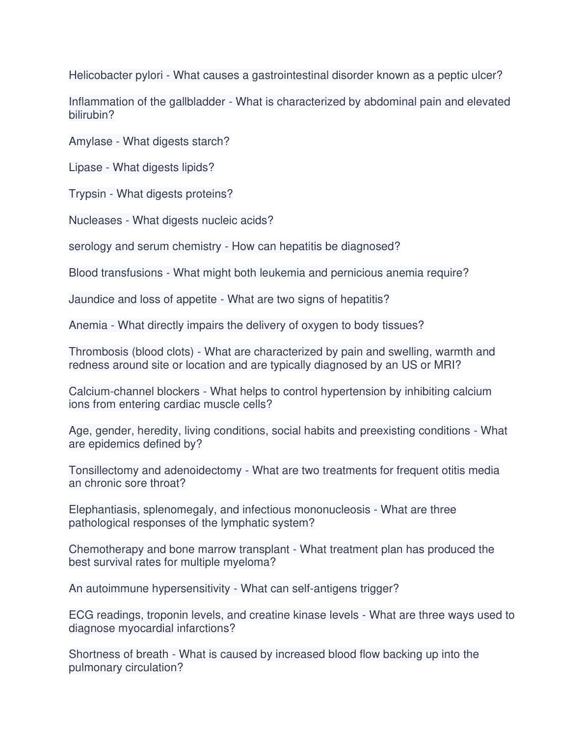 WGU D236 Pathophysiology Exam Study Guide 2023/2024 Answers IMG-1