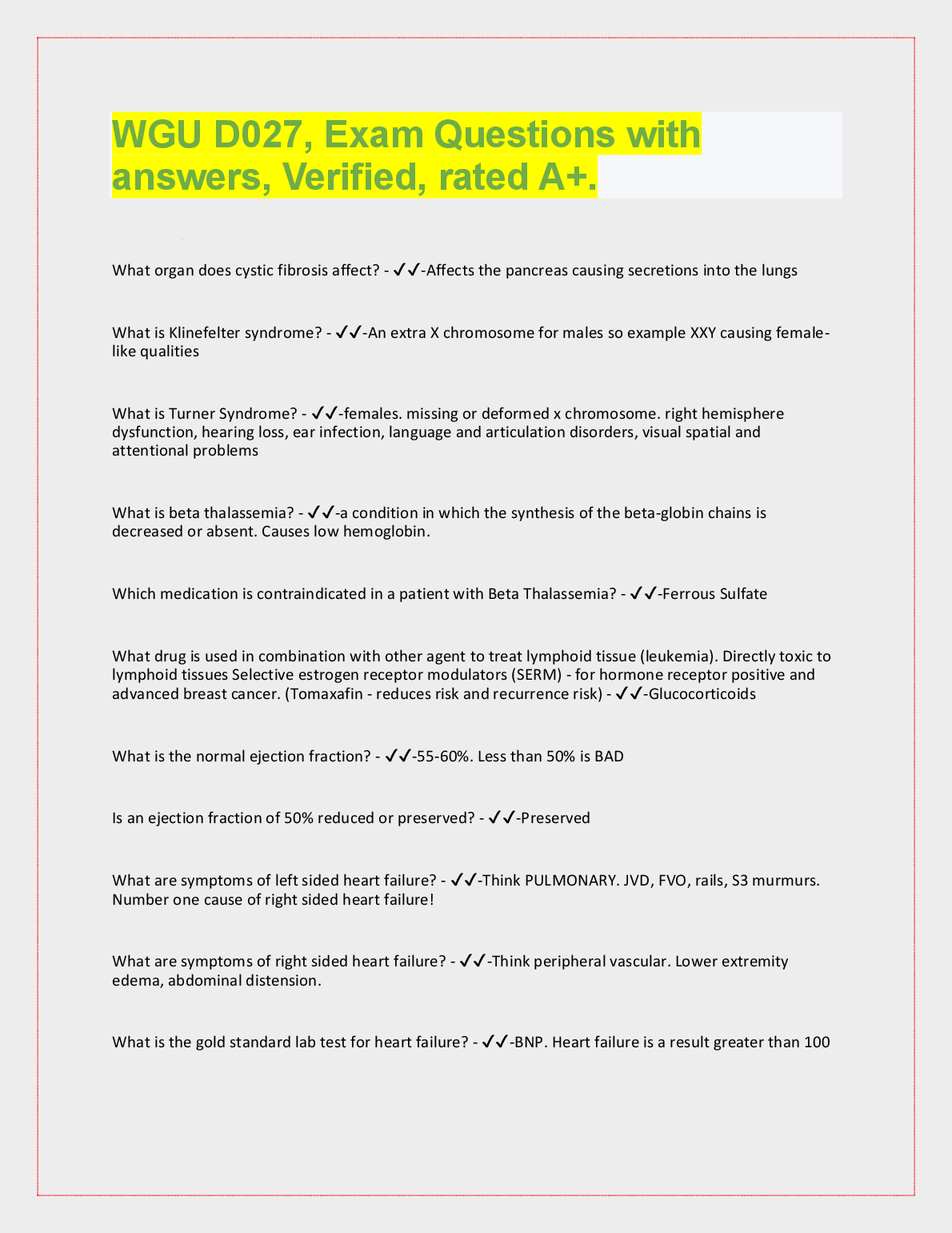 WGU D027 Exam Questions & Answers 2024/2025