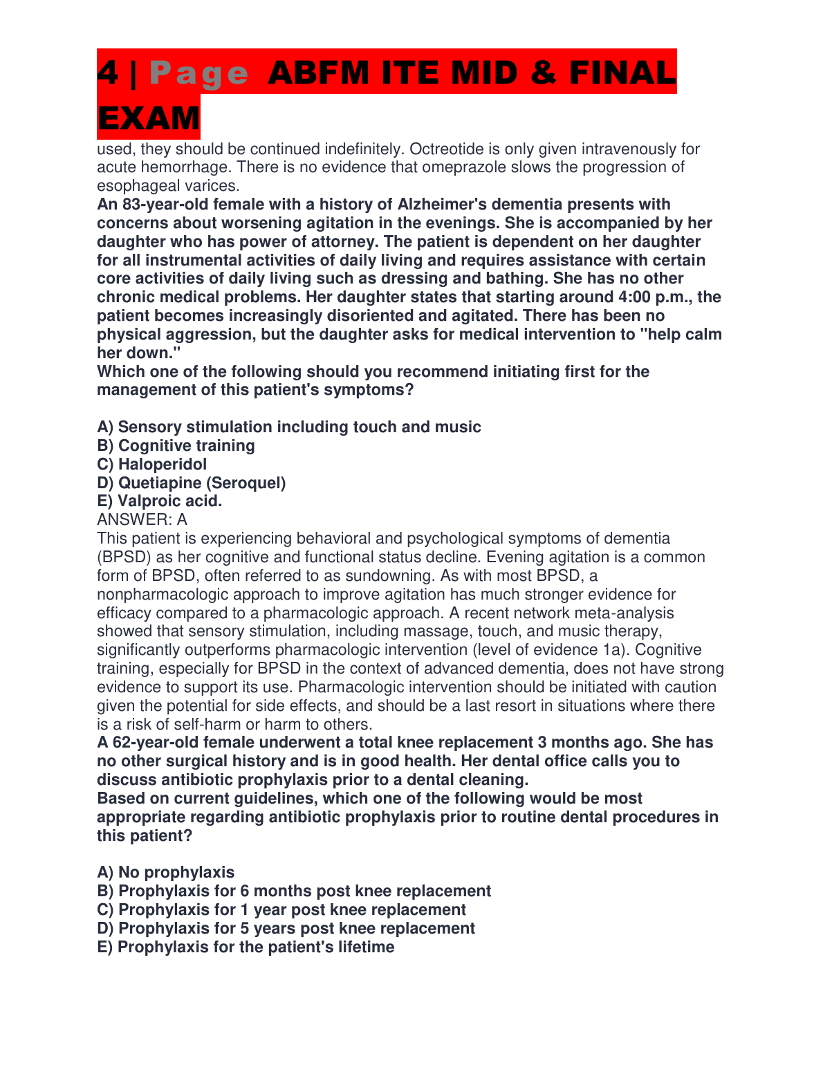 ABFM ITE Exam Prep Questions Rationales 2026/27 IMG-1