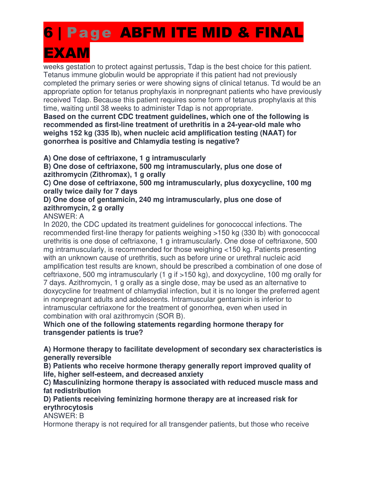 ABFM ITE Exam Prep Questions Rationales 2026/27 IMG-3