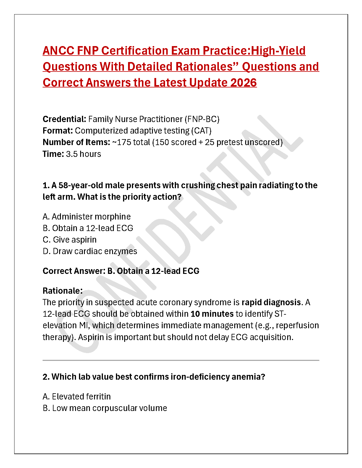 ANCC FNP Test Bank 2027 | Certified Practice Questions IMG-1