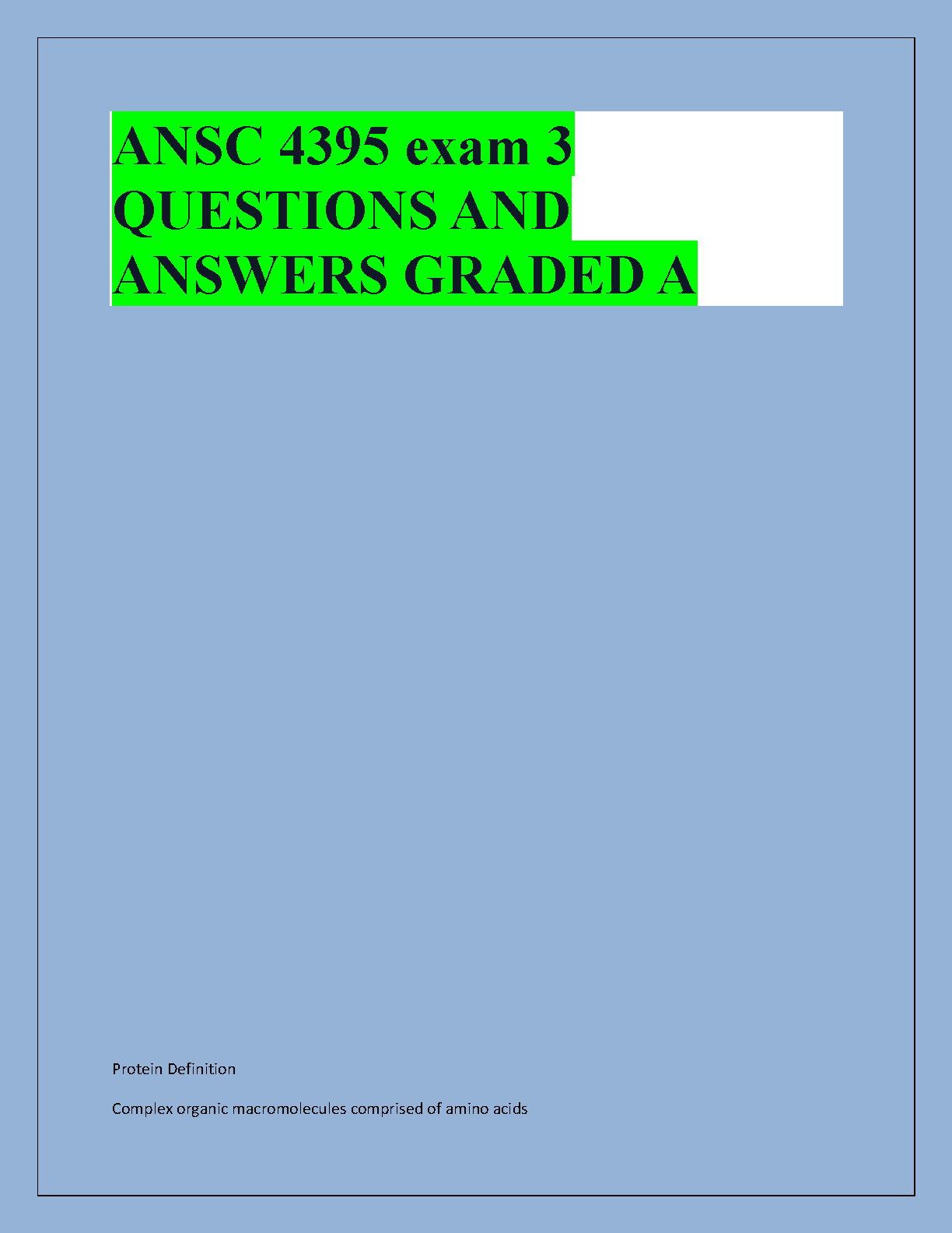 ANSC 4395 Exam 3 Guide Protein Metabiochem 2026/27 IMG-1