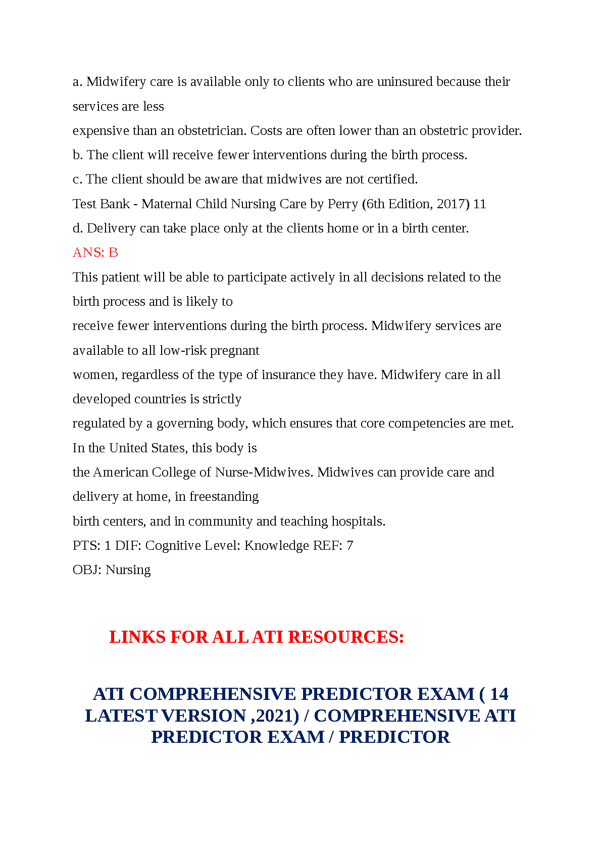 Maternal Child Nursing Test Bank 6e 2026/27 Practice Questions & Answers IMG-3