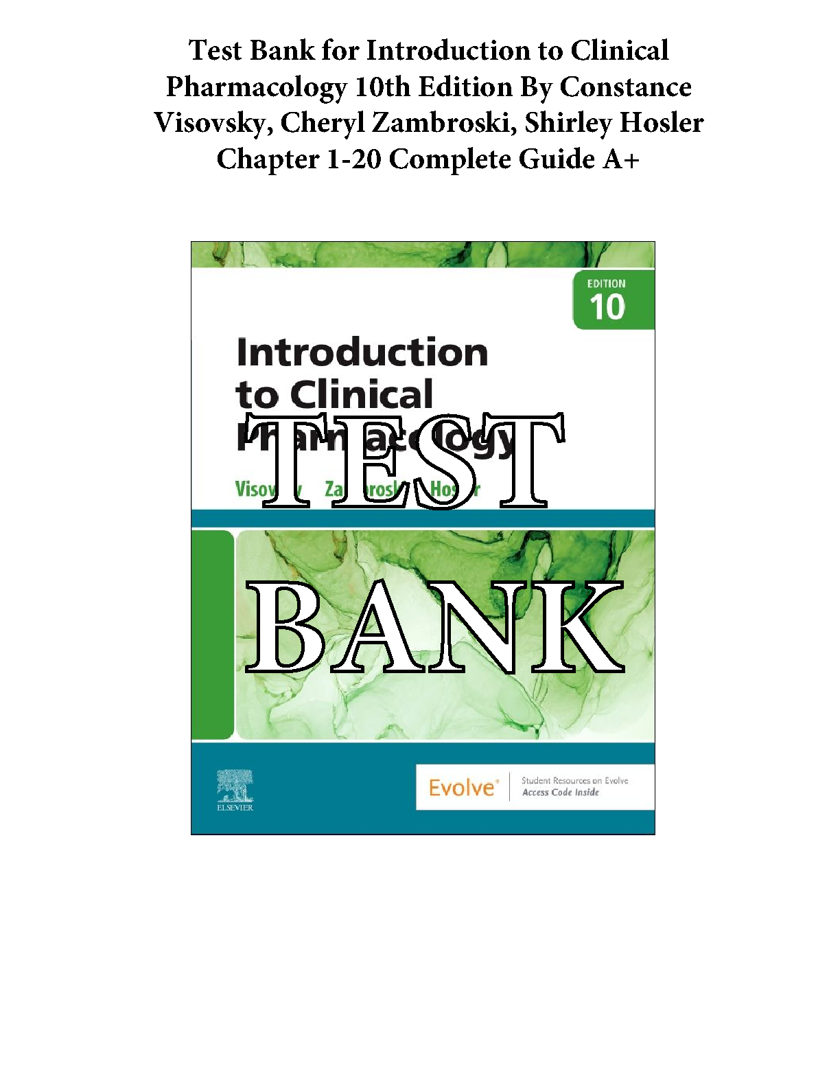 Introduction to Clinical Pharmacology, 10th Edition
