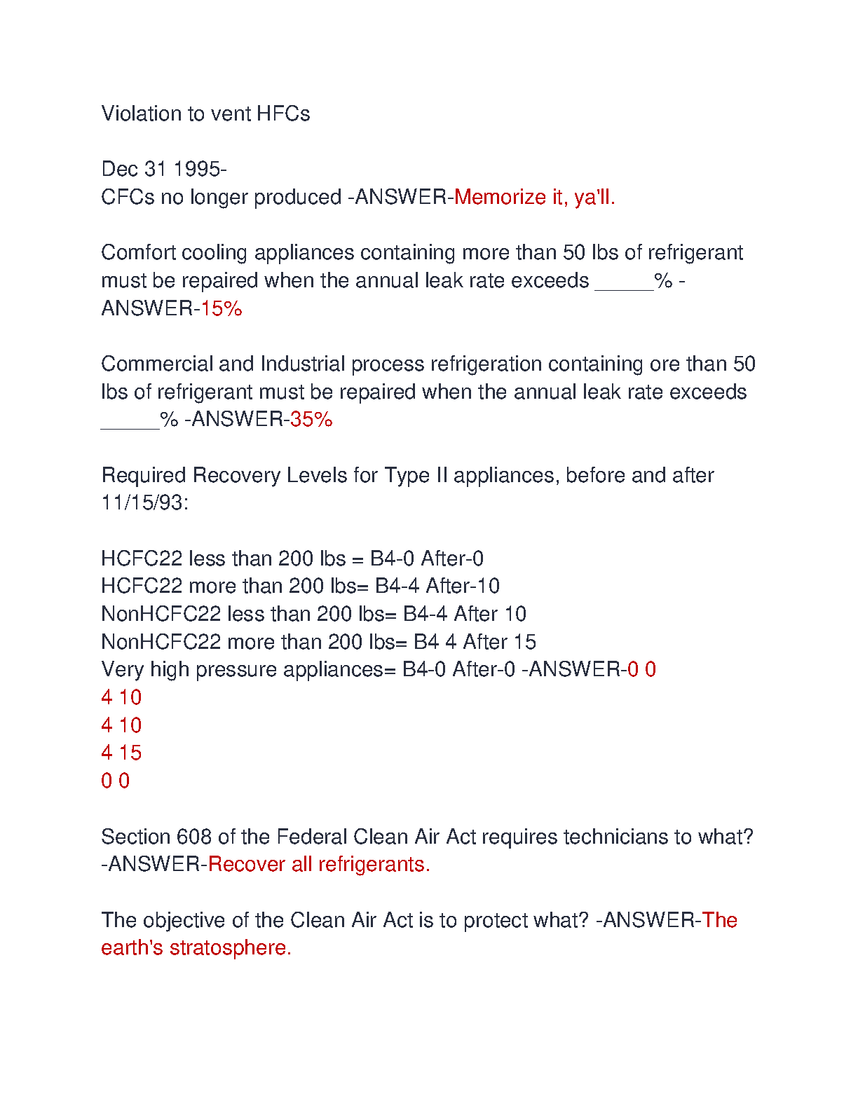 EPA 608 Skillcat Exam Qs & As 2026/27 Prep