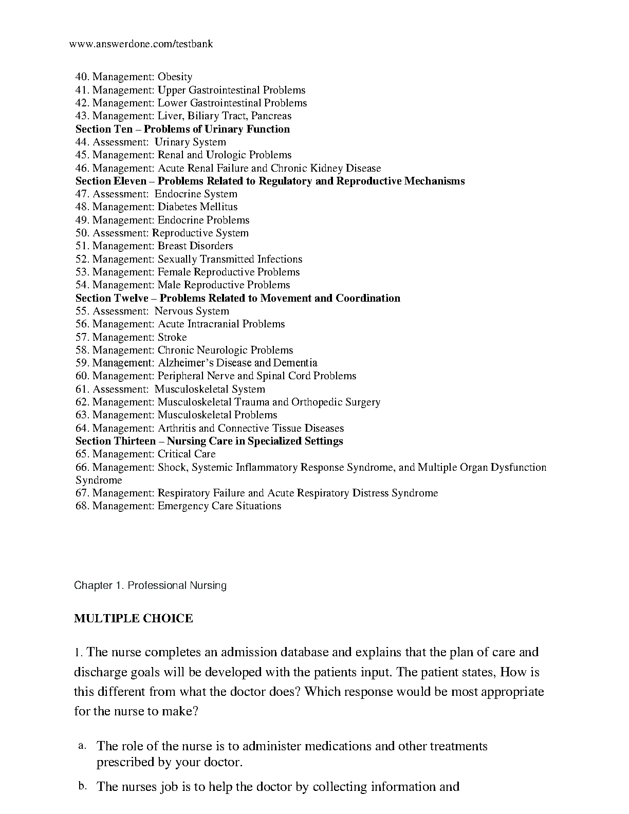 Lewis Med Surg Nursing Test Bank 11e 2026/27 Exam Prep