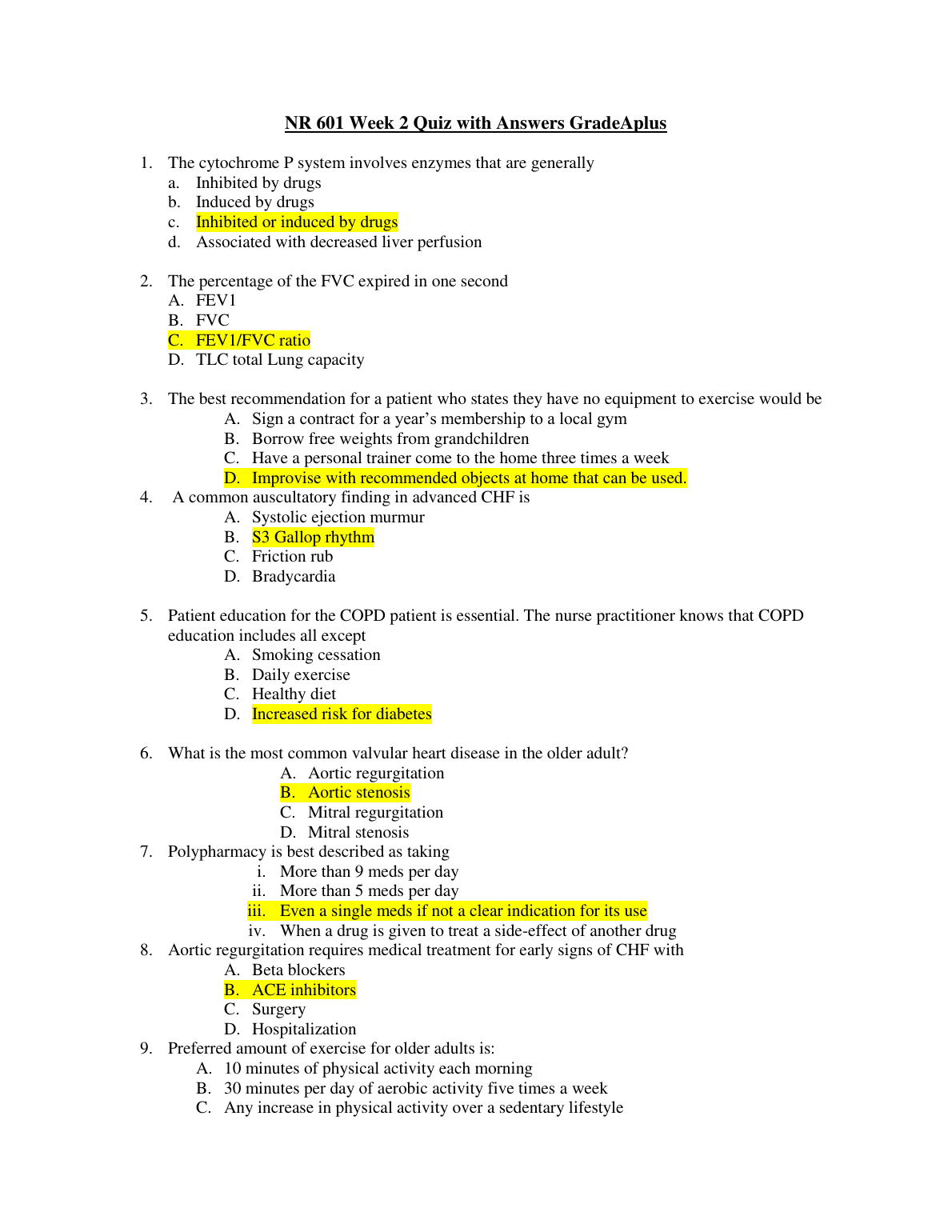 NR 601 Week 2 Quiz Verified Answers 2023 Nursing Test Bank IMG-1