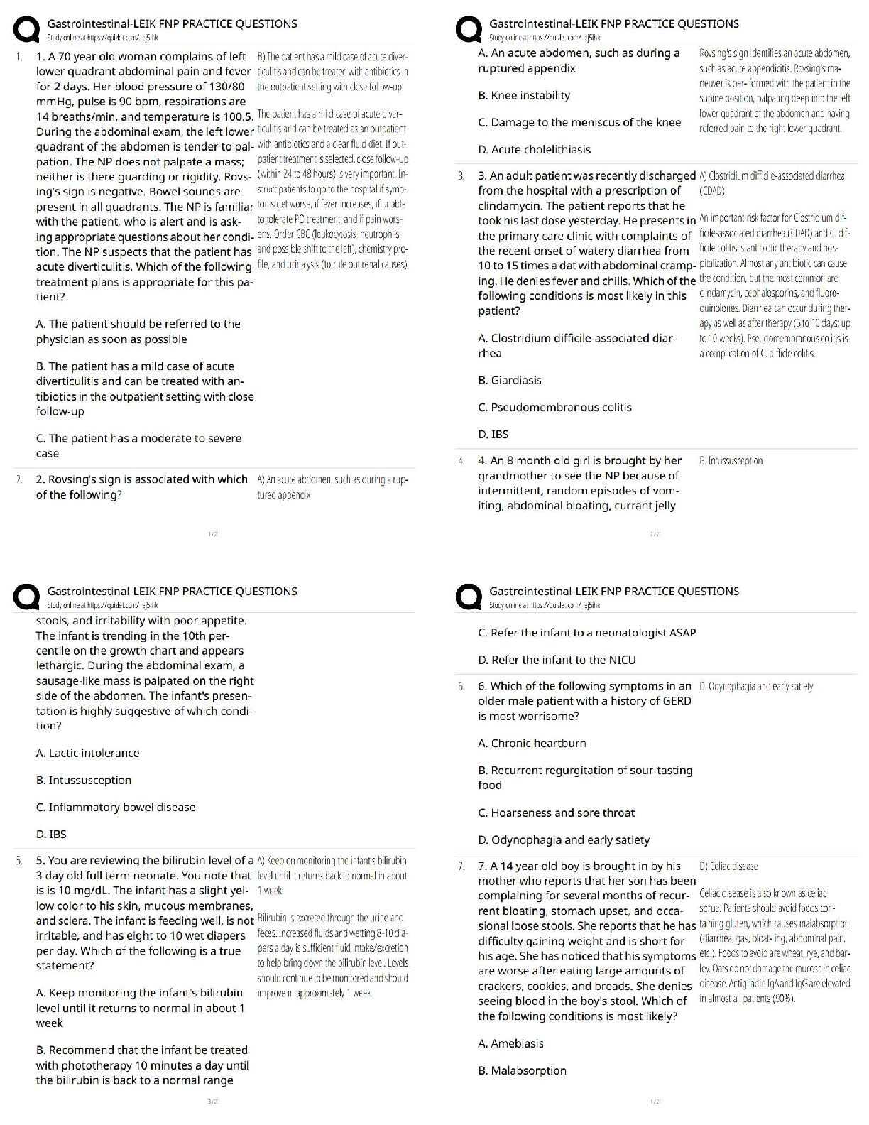 Leik FNP GI System Test Bank 2026/27 | AANP & ANCC Practice