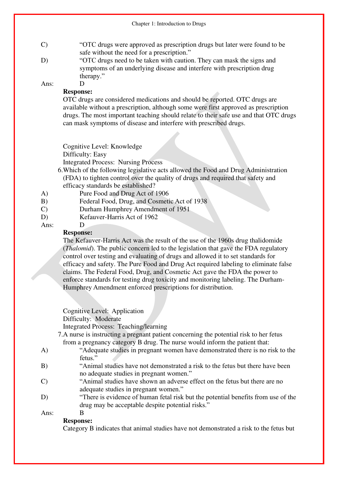Focus on Nursing Pharmacology 7th Edition TEST BANK IMG-1