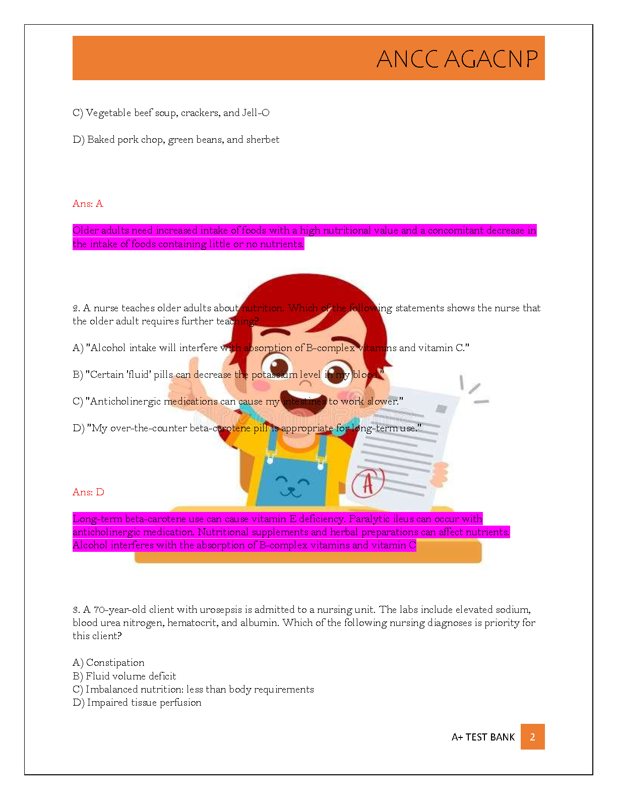 2026 ANCC AGACNP Nursing Test Bank and Study Guide