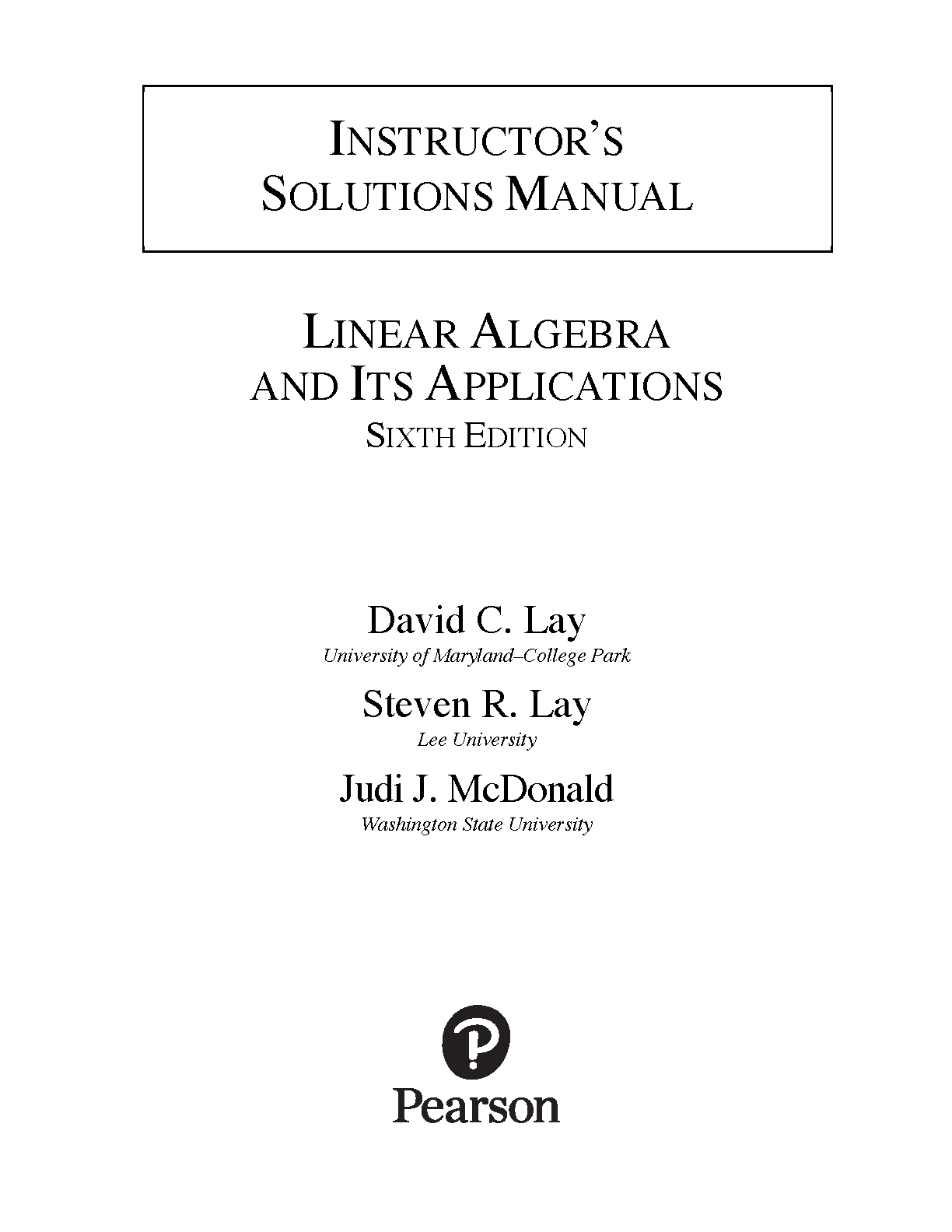 Linear Algebra and Its Applications 6th Edition