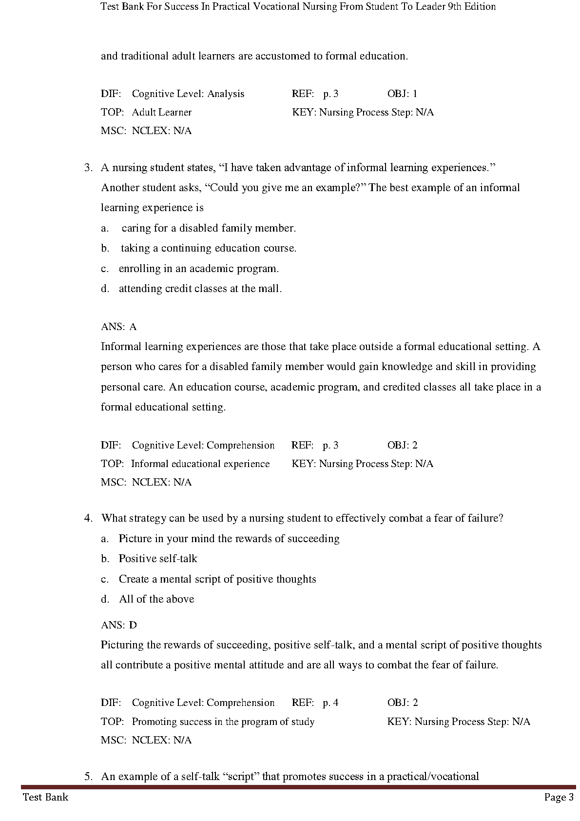 PVN Test Bank 2026/27 Success from Student to Leader IMG-3