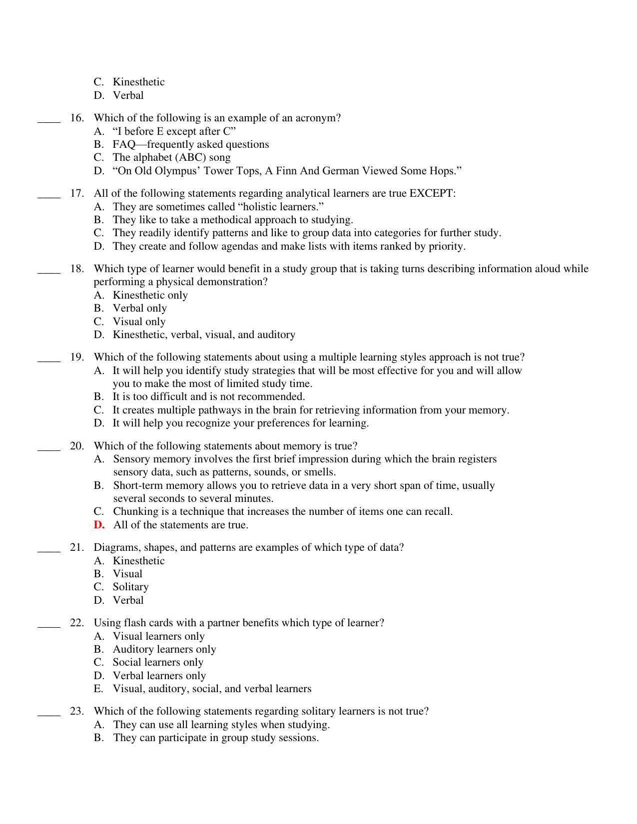 Medical Terminology in a Flash 4th Edition TEST BANK IMG-3