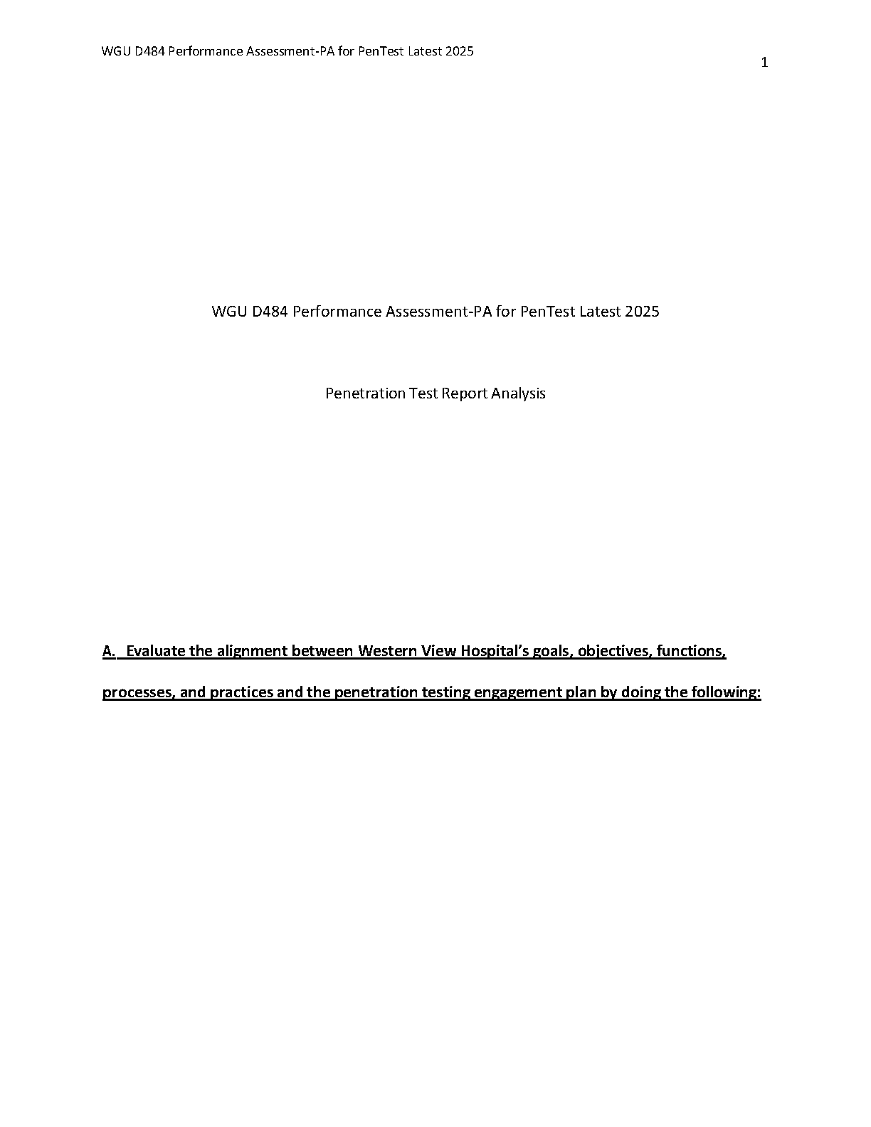 WGU D484 Pentest PA Study Guide 2024/2025 Pass First Time IMG-1