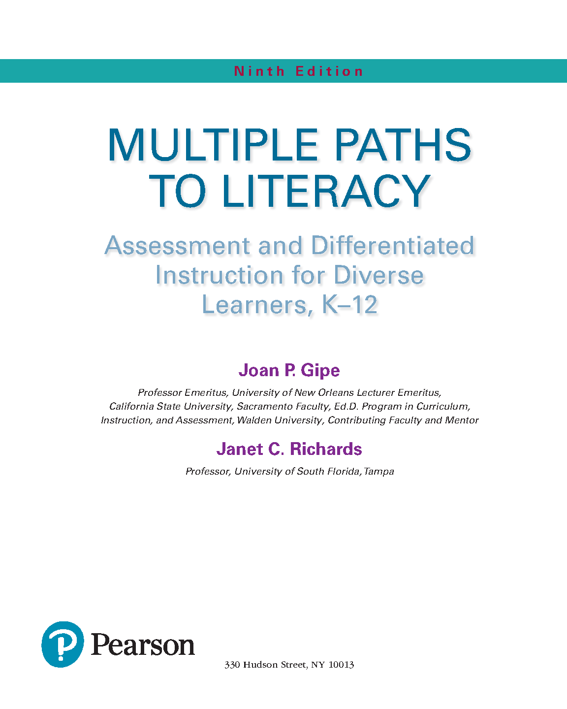 Multiple Paths to Literacy Test Bank Ninth Edition Gipe Richards K-12 Education Resource
