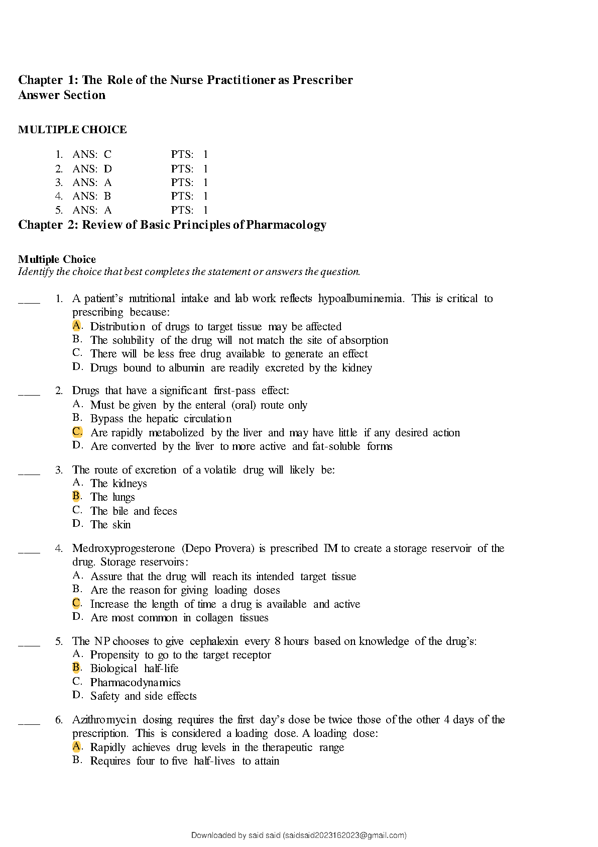 Nurse Practitioner Pharmacology Test Bank 2026/27