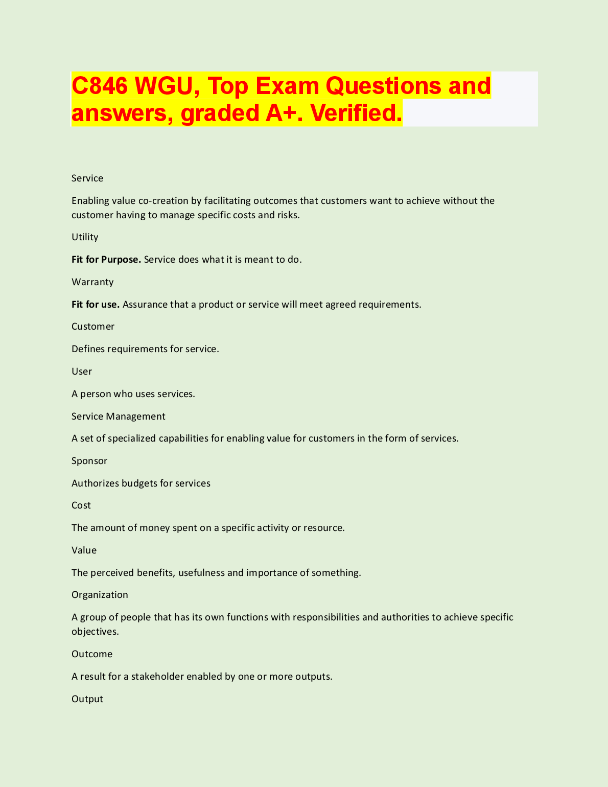 WGU C846 Exam Q&A Guide: Graded A+ Verified 2024/2025 Revision Pack