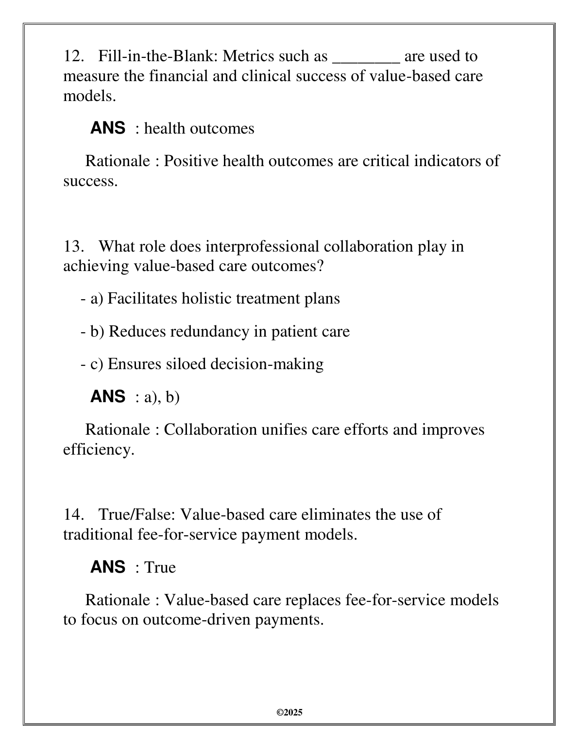 WGU NURS 5203 Value-Based Nursing FA Exam Review Qs and A's 2025 IMG-3