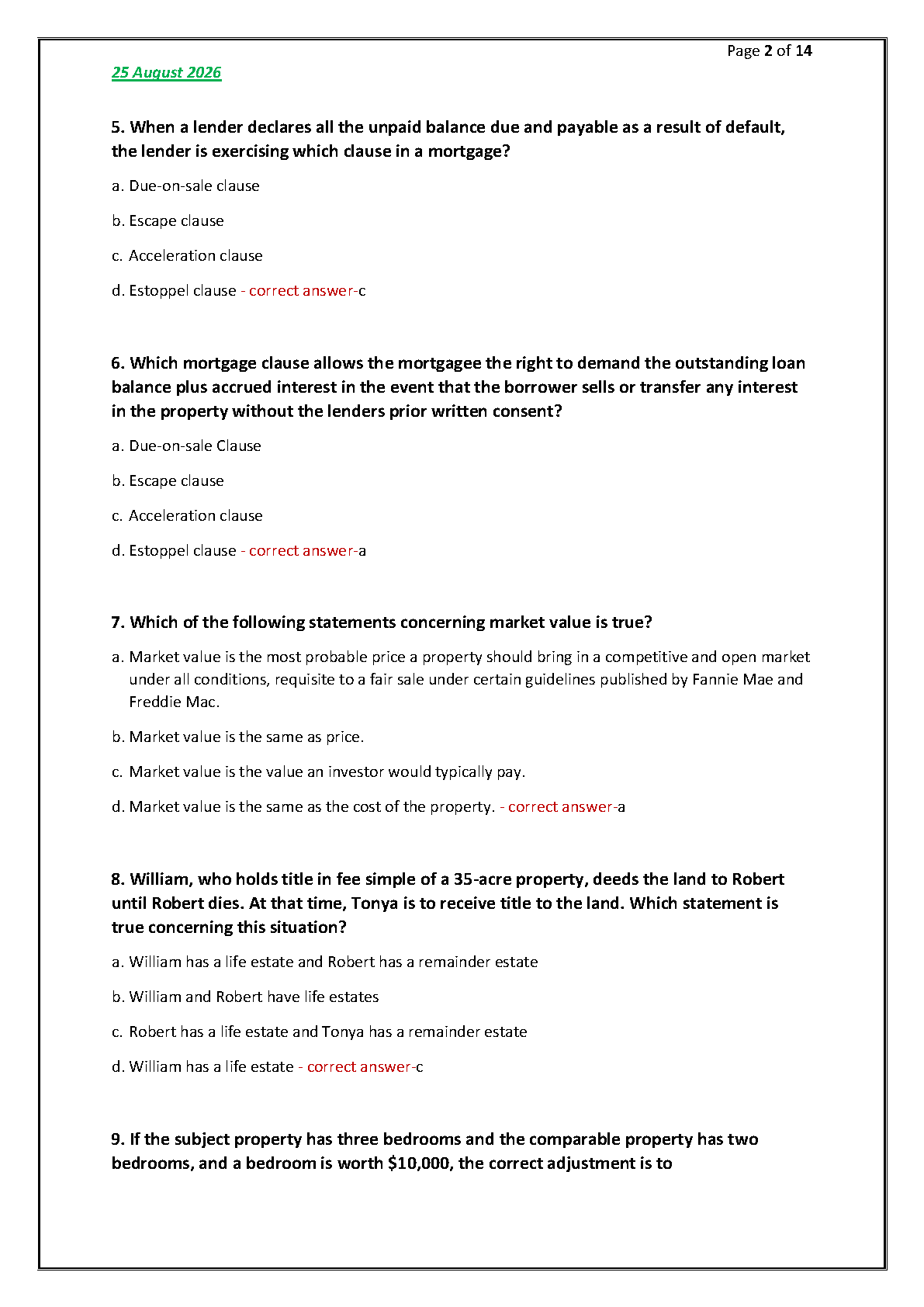 Real Estate Exam Questions: Leverage & Closing Disclosures
