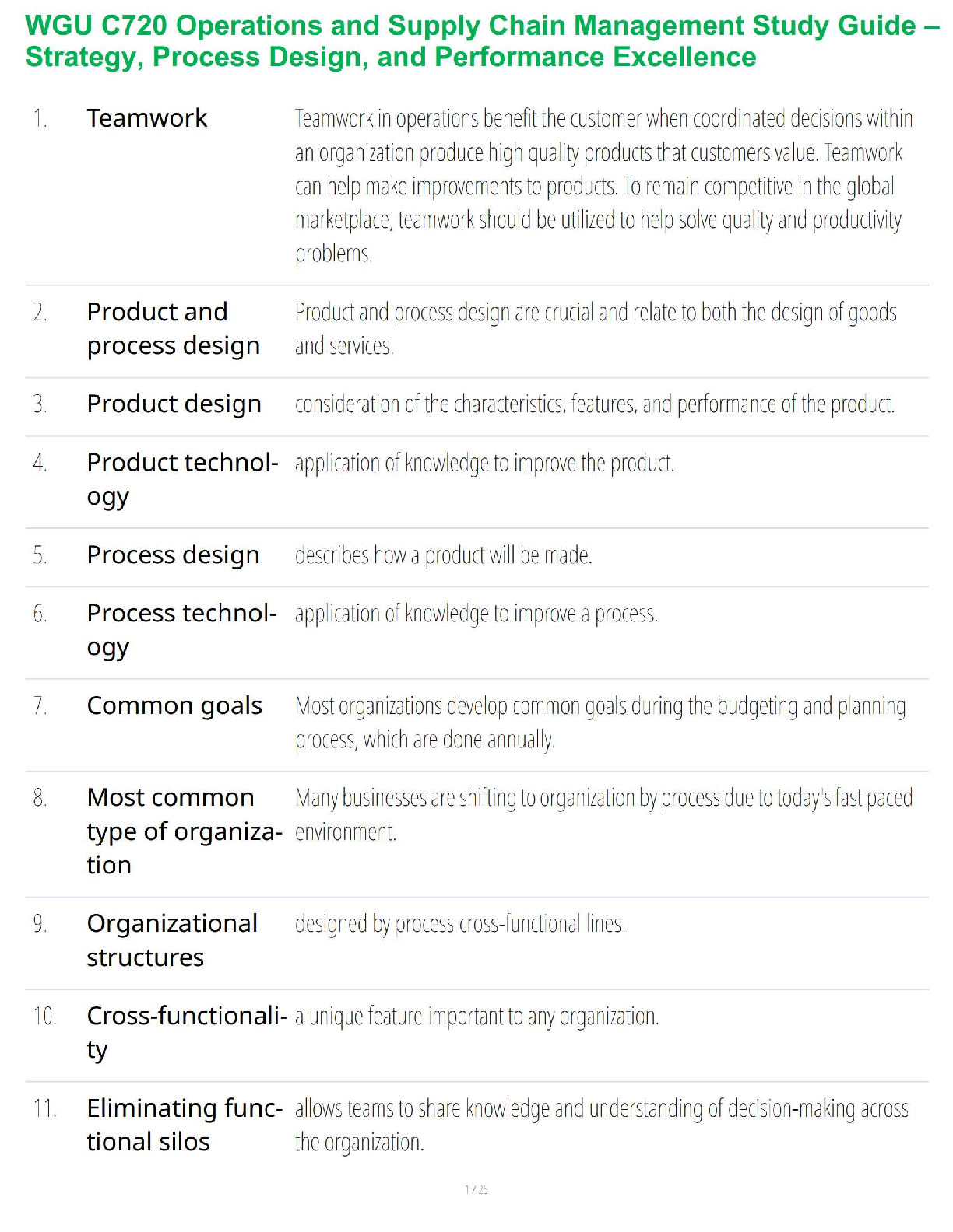 WGU C720 Operations & Supply Chain Study Guide 2025 IMG-1
