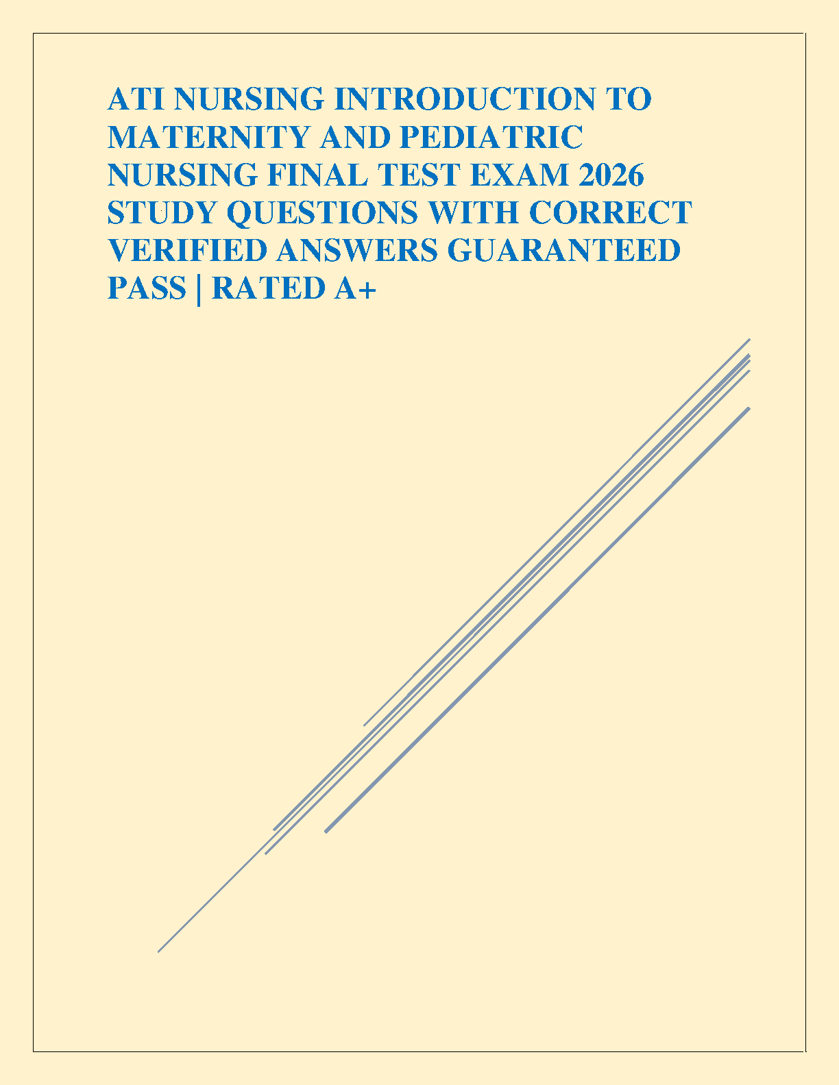 ATI Maternity Pediatric Nursing Test Bank 2026 IMG-1