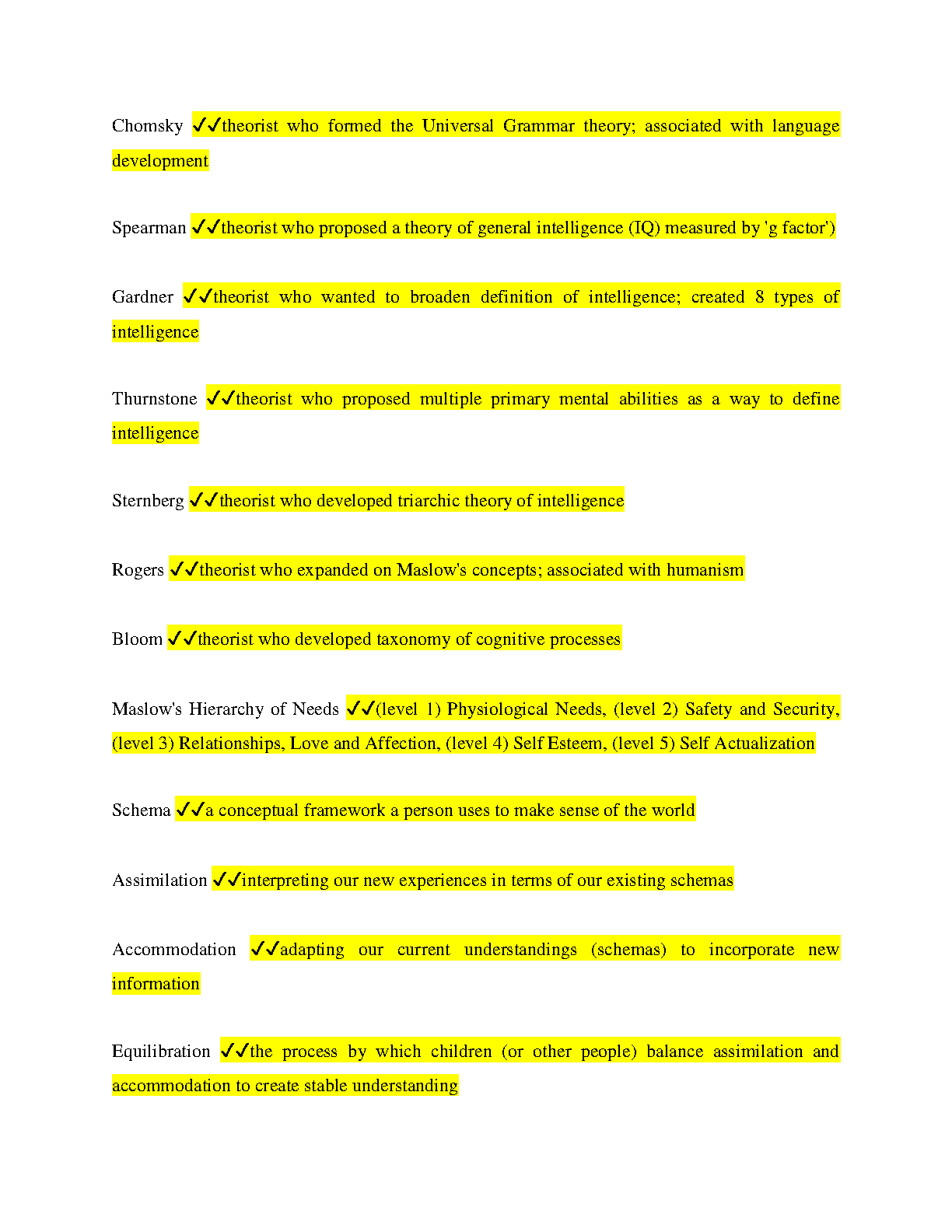 WGU Education Psych Exam Study Guide Questions Answers