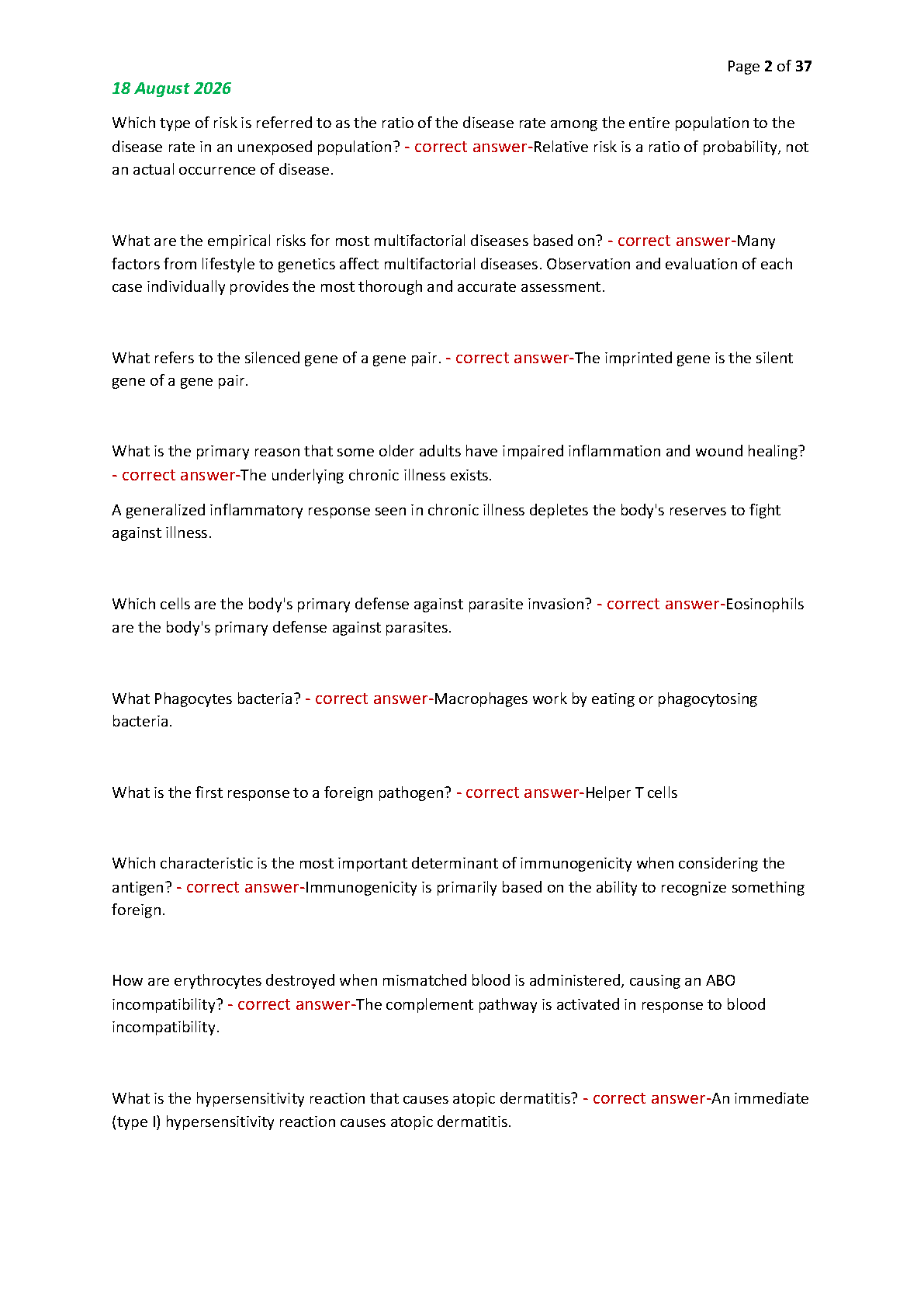 Pathophysiology Test Bank 2026 Nursing Exam Prep