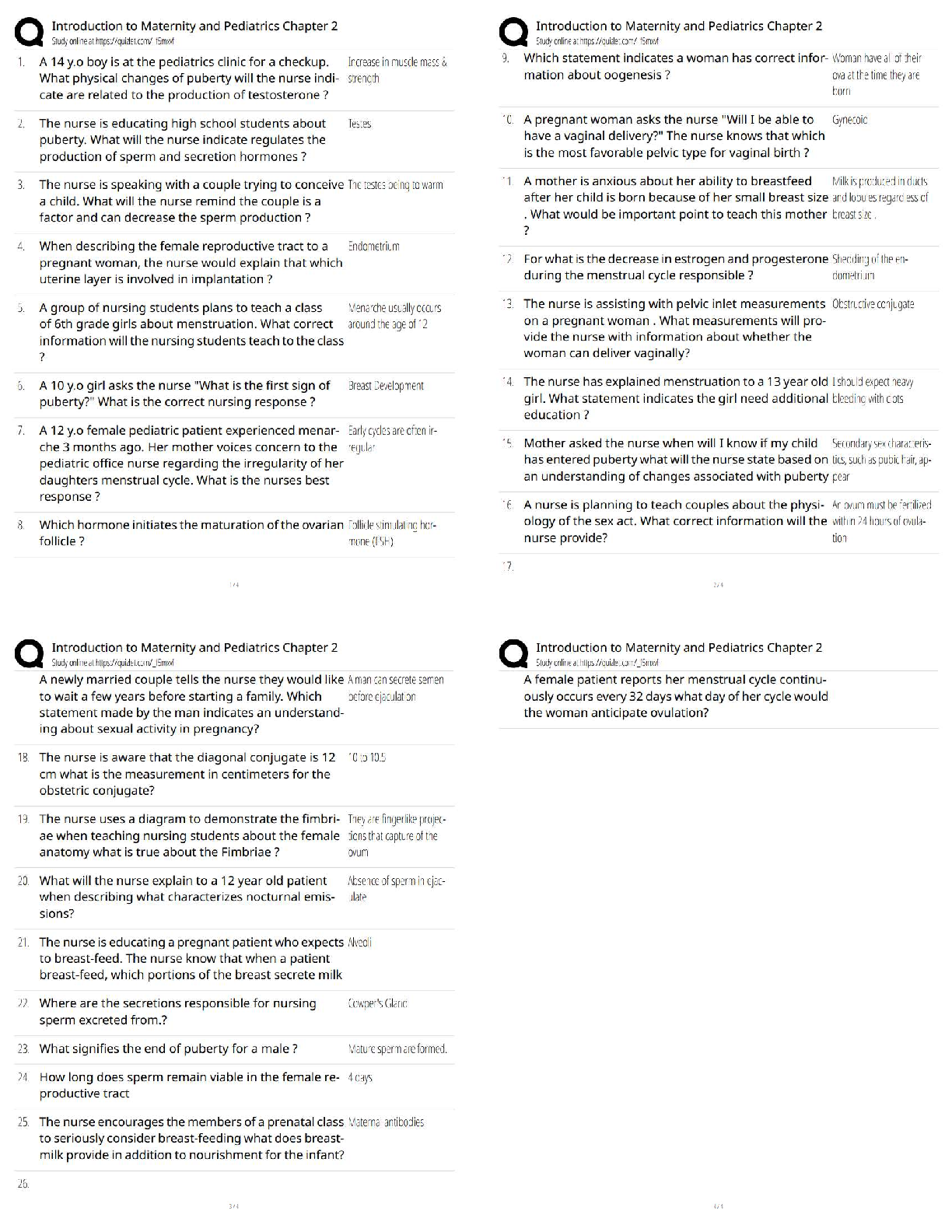 Leifer Ch2 Test Bank | Maternity & Pediatrics 9e (2026/27) IMG-1