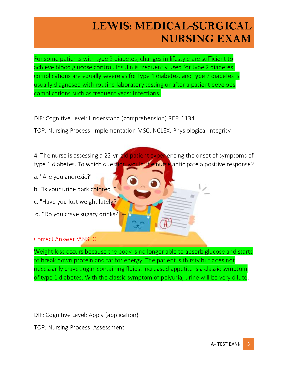 Lewis Med Surg Nursing Test Bank 12e Q&A 2026/27 IMG-3
