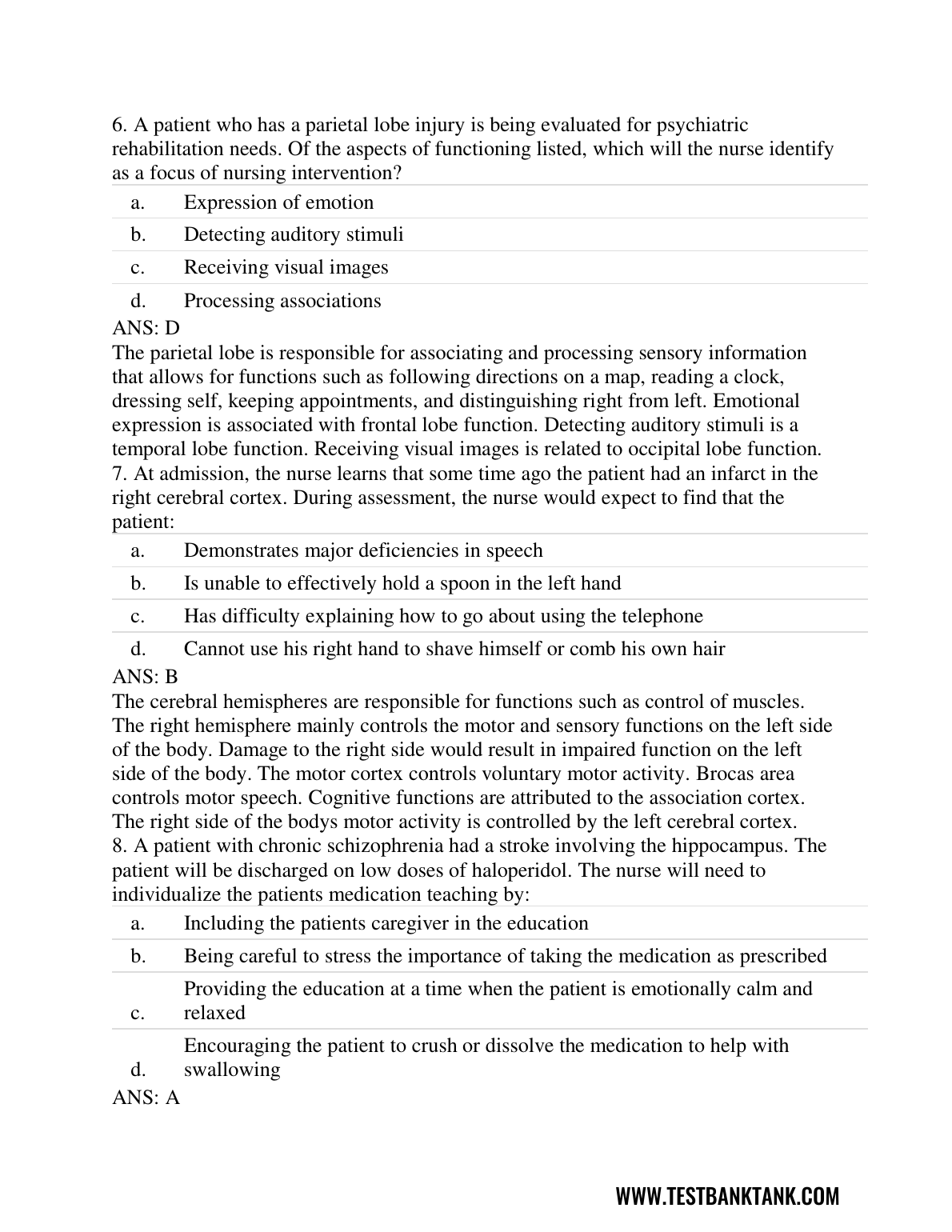 Stahl's Essential Psychopharmacology 4th Edition TEST BANK IMG-1