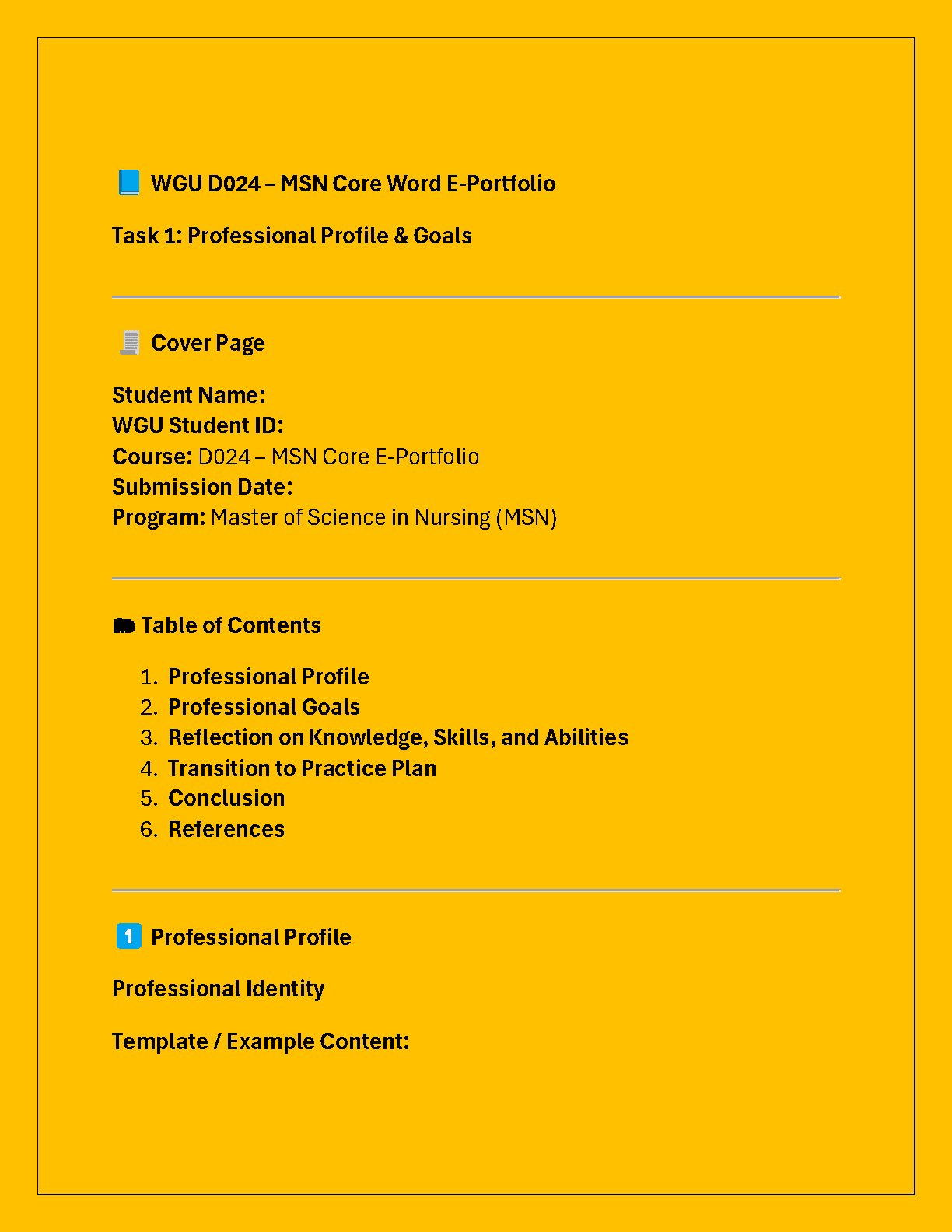 WGU D024 Task 1 Solution: Professional Presence E-Portfolio IMG-3