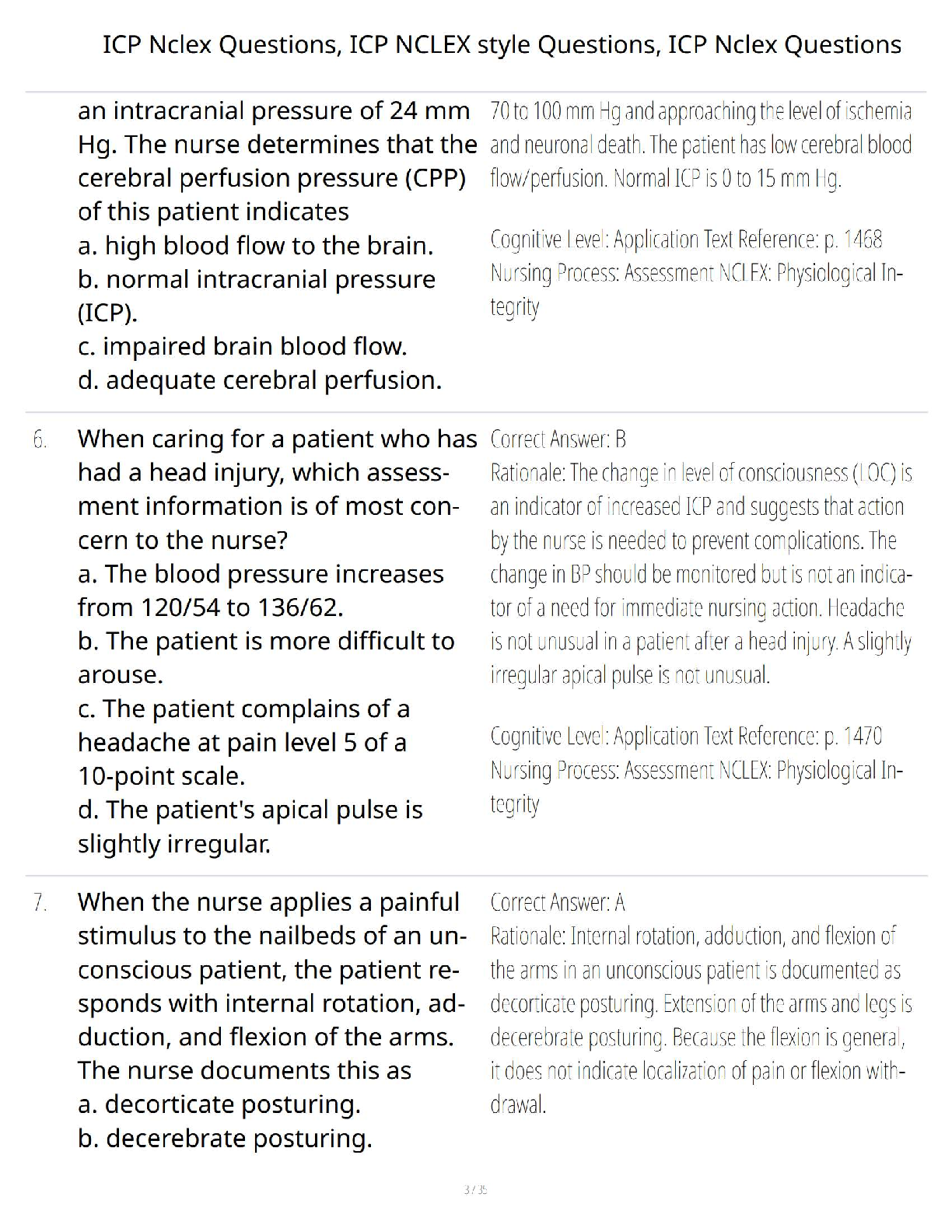 Lewis Med Surg Ch 57 Test Bank: ICP & NCLEX Prep IMG-3